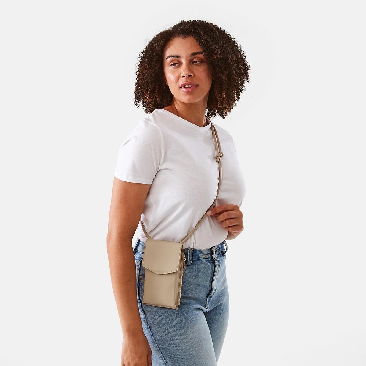 7 Phone Wallet Crossbody Bag Bone Beige, 7 of 7