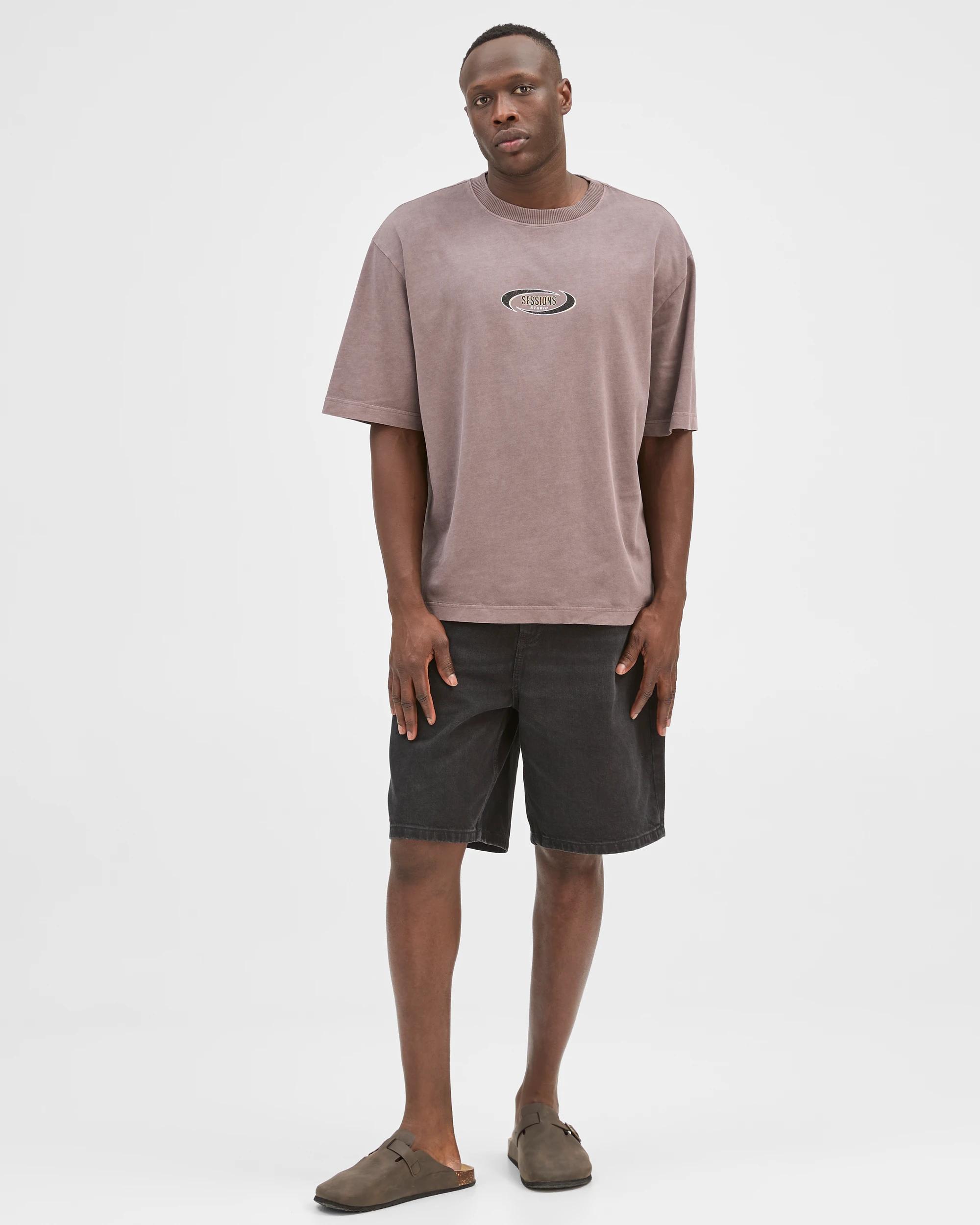 1 Commons Australian Cotton Graphic Oversized T-Shirt RED SPARROW/STUDIO SESSIONS, 1 of 6