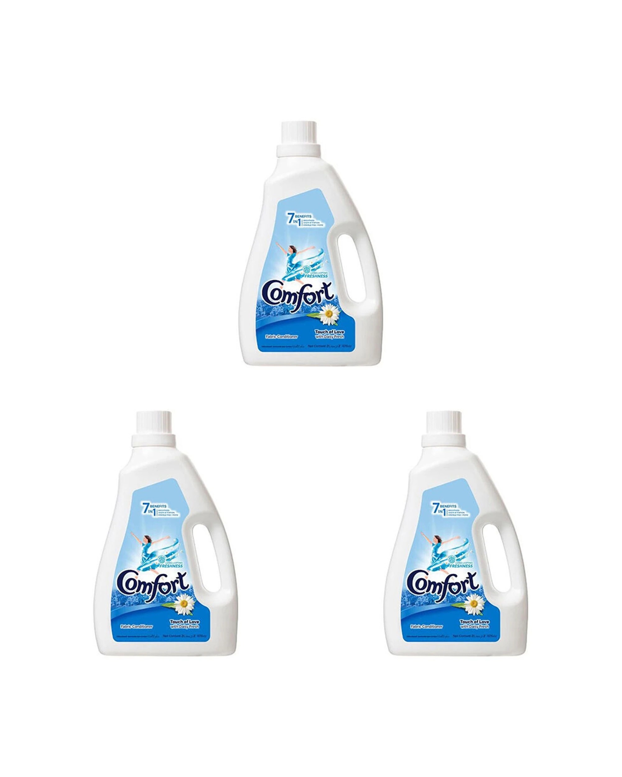 1 Comfort 3PK Comfort Dilute 7in2 Fabric Conditioner Daisy Fresh Pack 2L - Blue, 1 of 2
