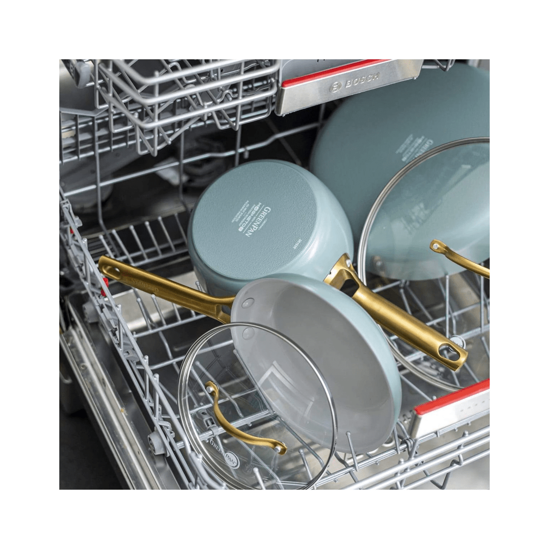 2 6pc Greenpan Padova Smokey Sky Kitchen Frypan Cookware Set Blue Home Cooking
 - Blue, 2 of 2