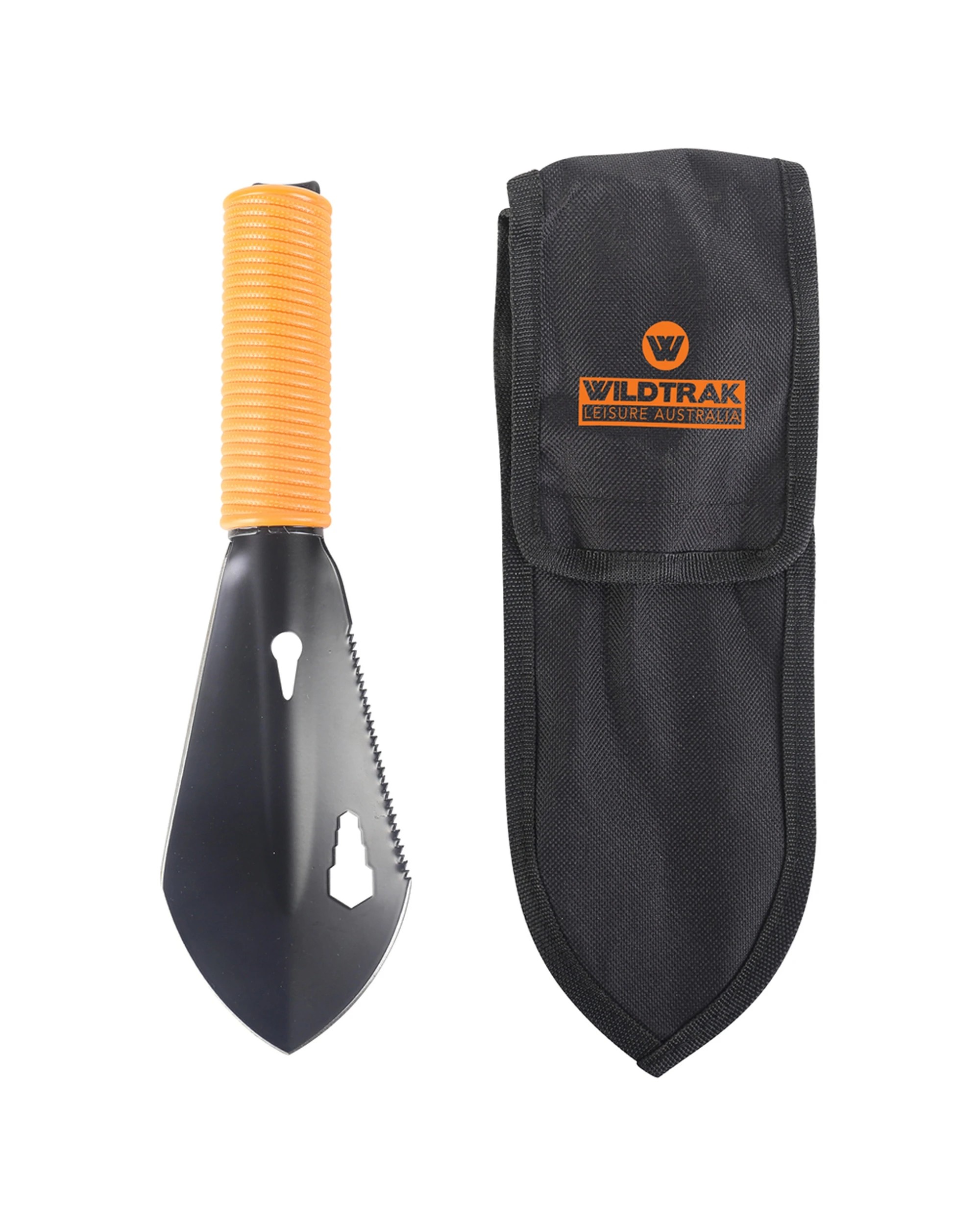 1 Wildtrak 7-Function Mini Hand Shovel With Pouch Multi-Purpose Steel - Black, 1 of 2