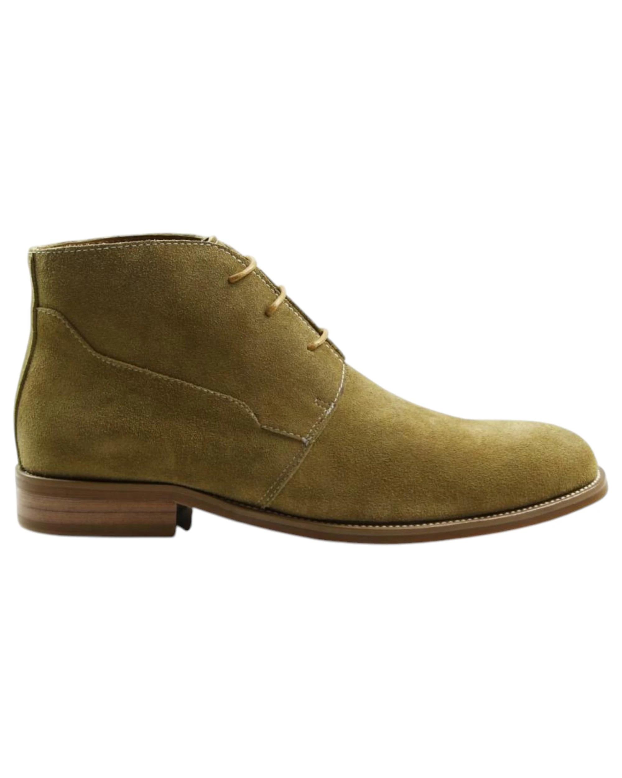 2 Zasel Mens Sage Boots Casual Suede Work Dress Casual Shoes Lace Up CAMEL, 2 of 3