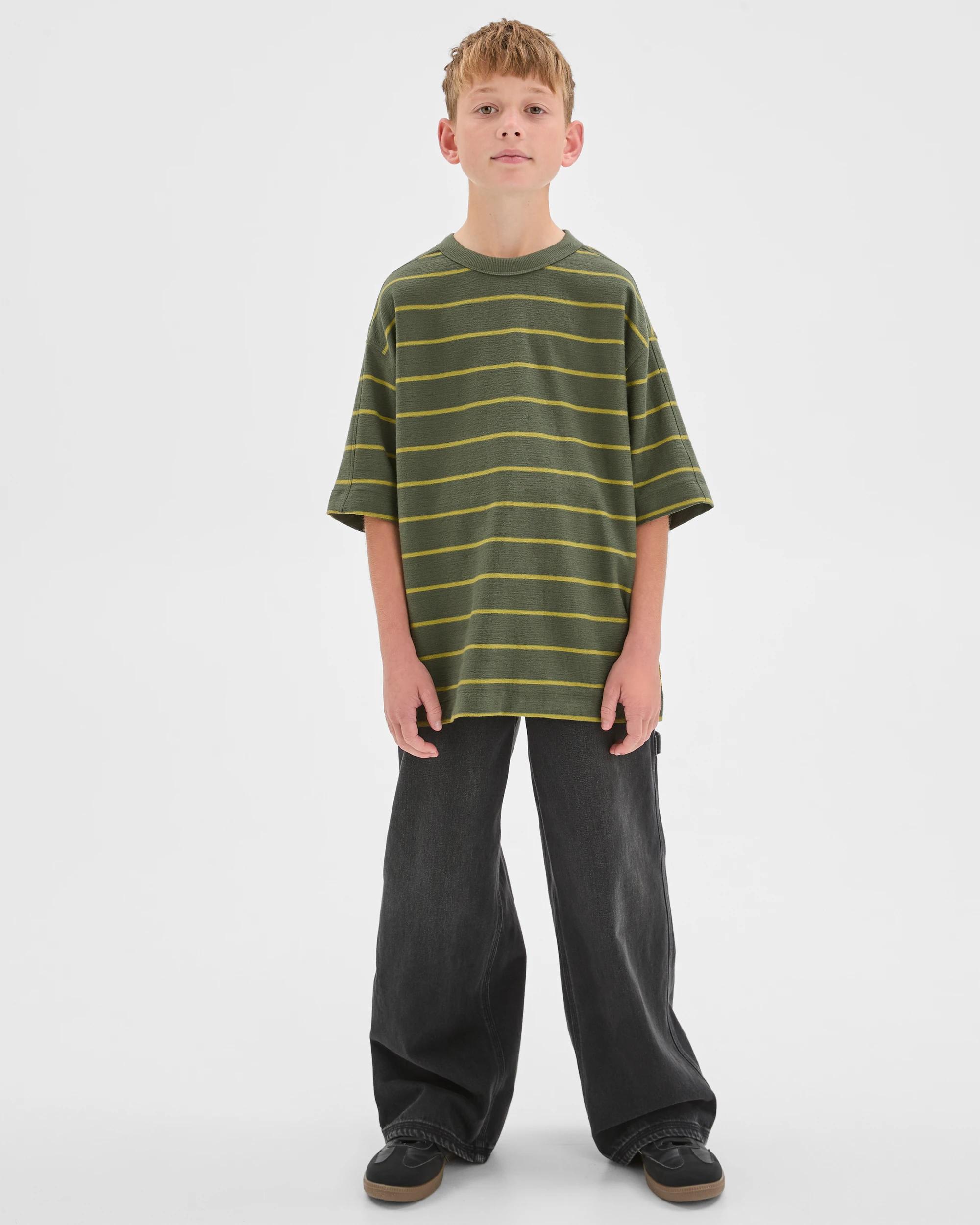 1 Target Kids Australian Cotton Textured Oversized T-Shirt GREEN, 1 of 7