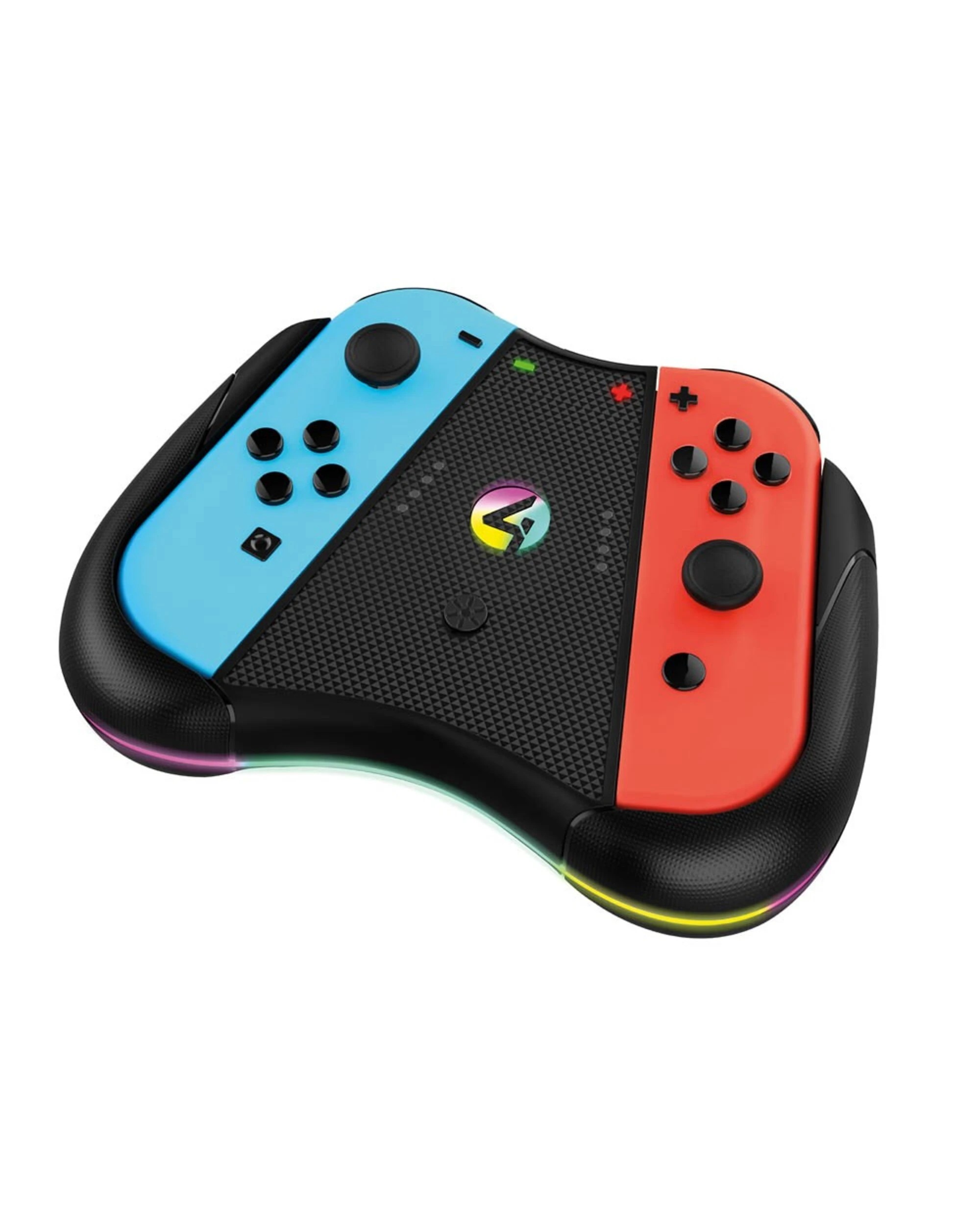 1 4Gamers Nintendo Switch Light Up LED RGB Joy-Con Play & Charge Comfort Controller, 1 of 5