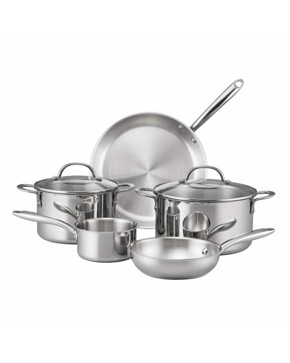 RACO Steel Essentials Stainless Steel Induction 5 Piece Cookware Set - Silver