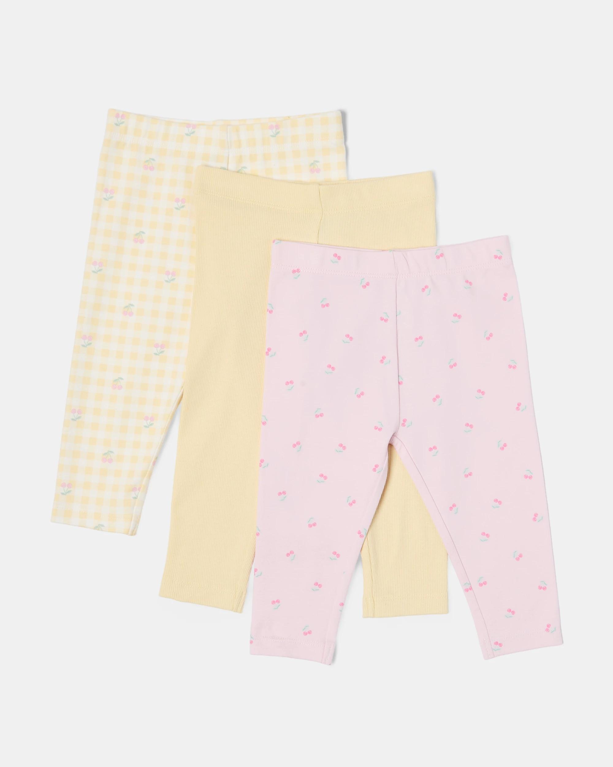 1 3 Pack Print Leggings Gingham, 1 of 8