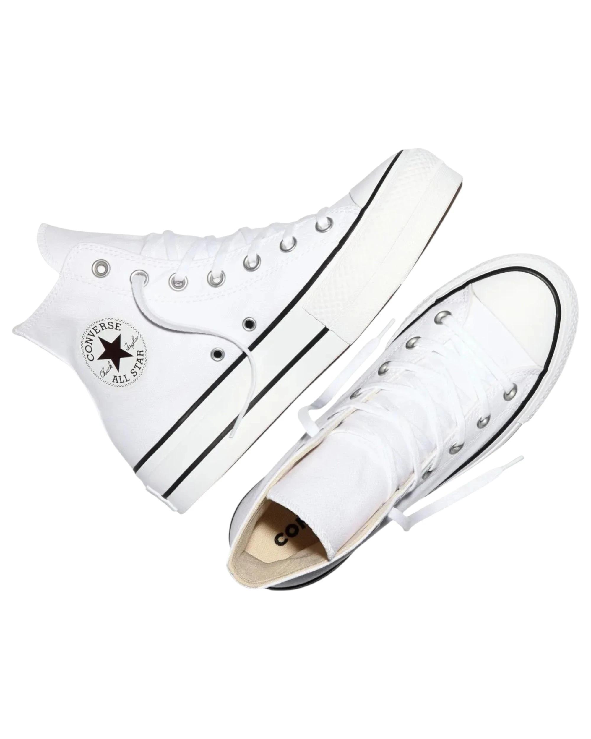 2 Converse Womens Chuck Taylor All Star Lift Canvas High Top Sneaker WHITE, 2 of 6