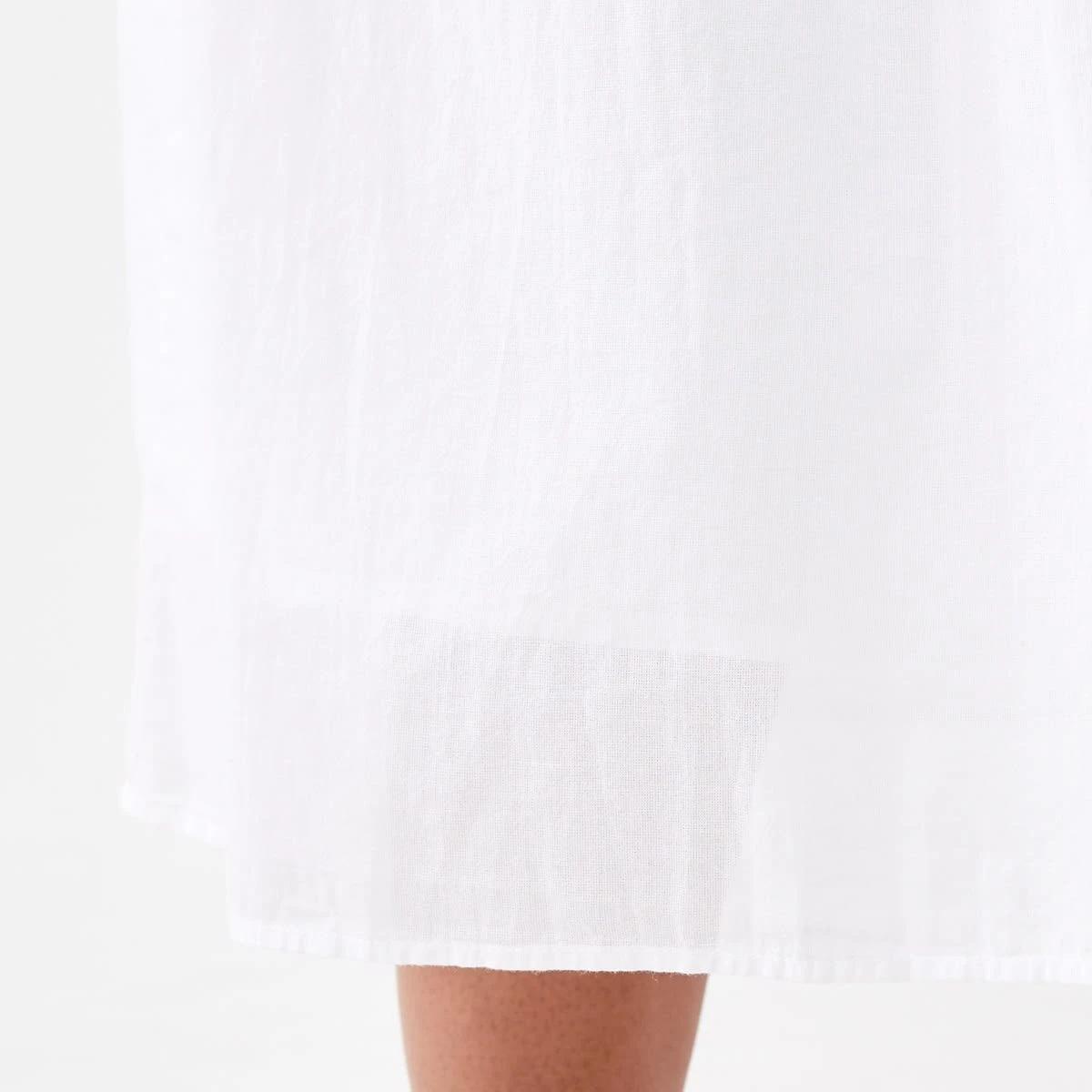5 Shirred A-Line Maxi Skirt White, 5 of 5