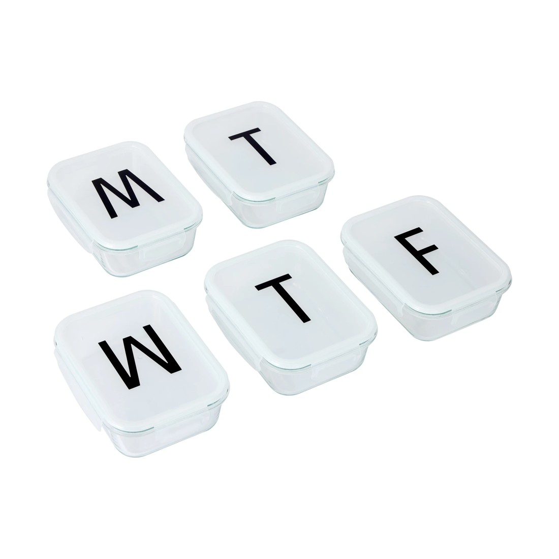 3 Monday-Friday Glass Food Storage Set, 3 of 7