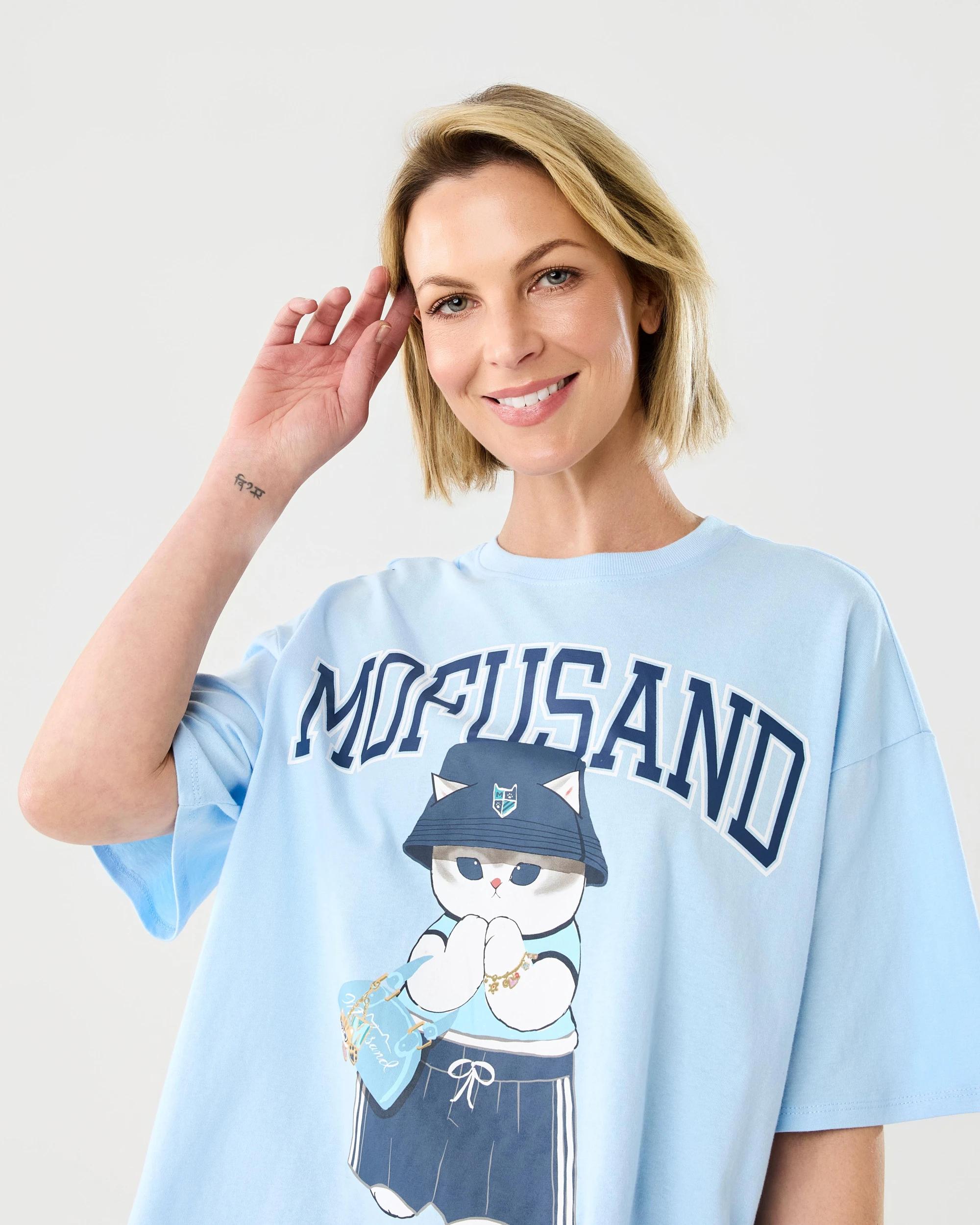 4 Mofusand License Short Sleeve Oversized T-shirt Mofusandpb, 4 of 6