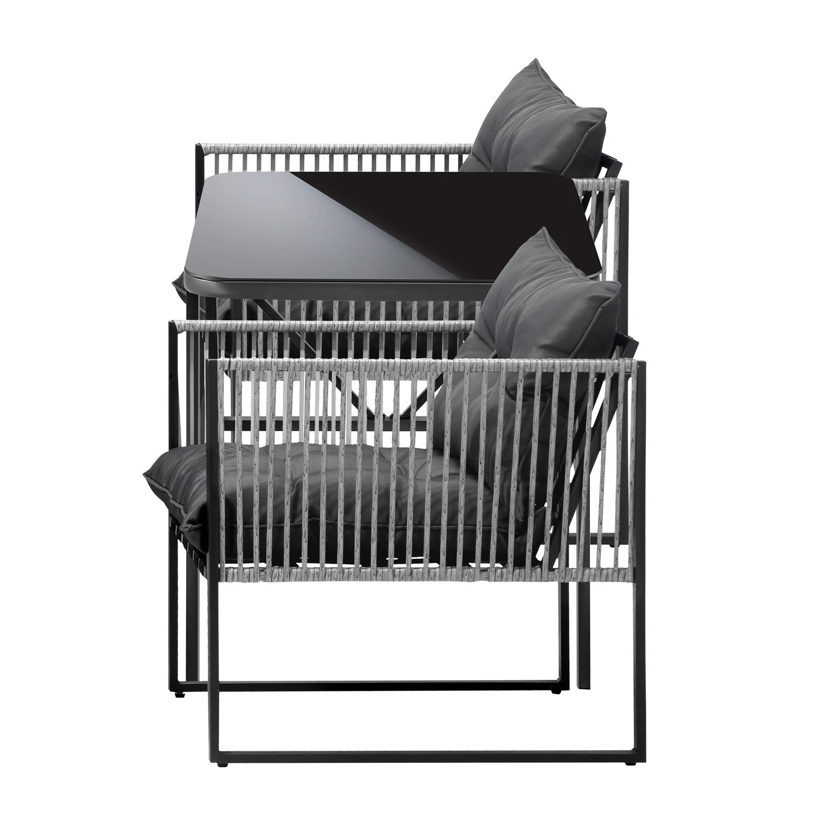 8 Livsip 3PCS Outdoor Dining Set Bistro Set Patio Furniture Garden Table Chairs - Multi, 8 of 9