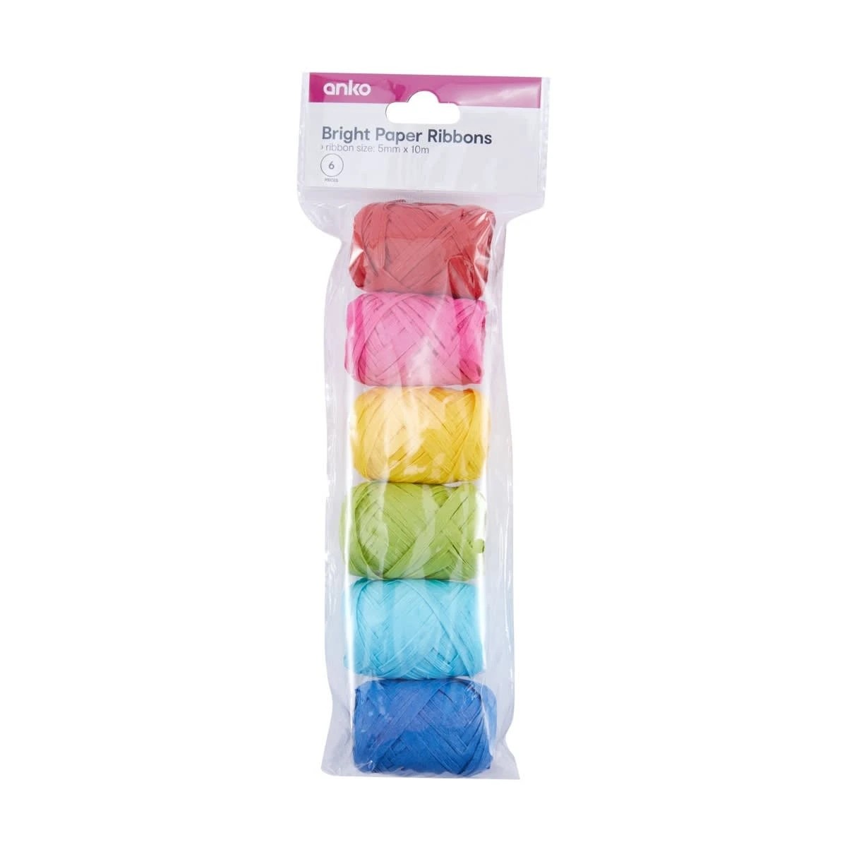 4 6 Piece Paper Ribbons - Bright, 4 of 4