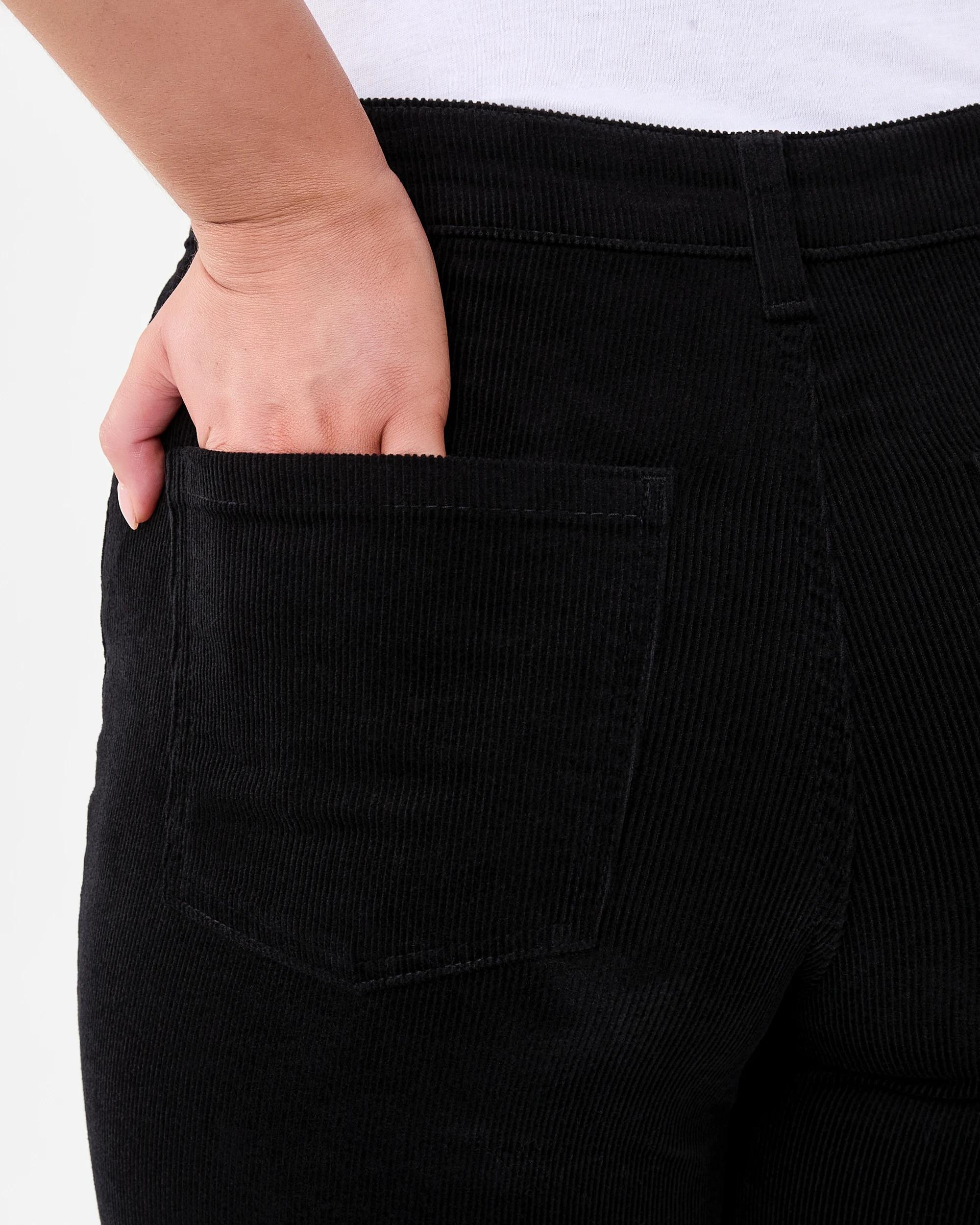 6 Corduroy Bootleg Pants Black, 6 of 7