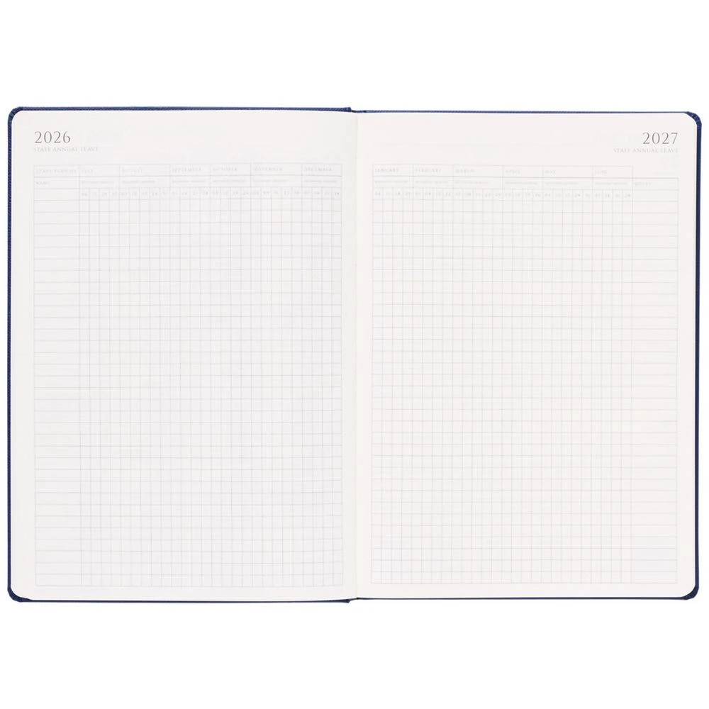 5 J.Burrows A4 Week to View Textured FY26/27 Diary Navy, 5 of 6