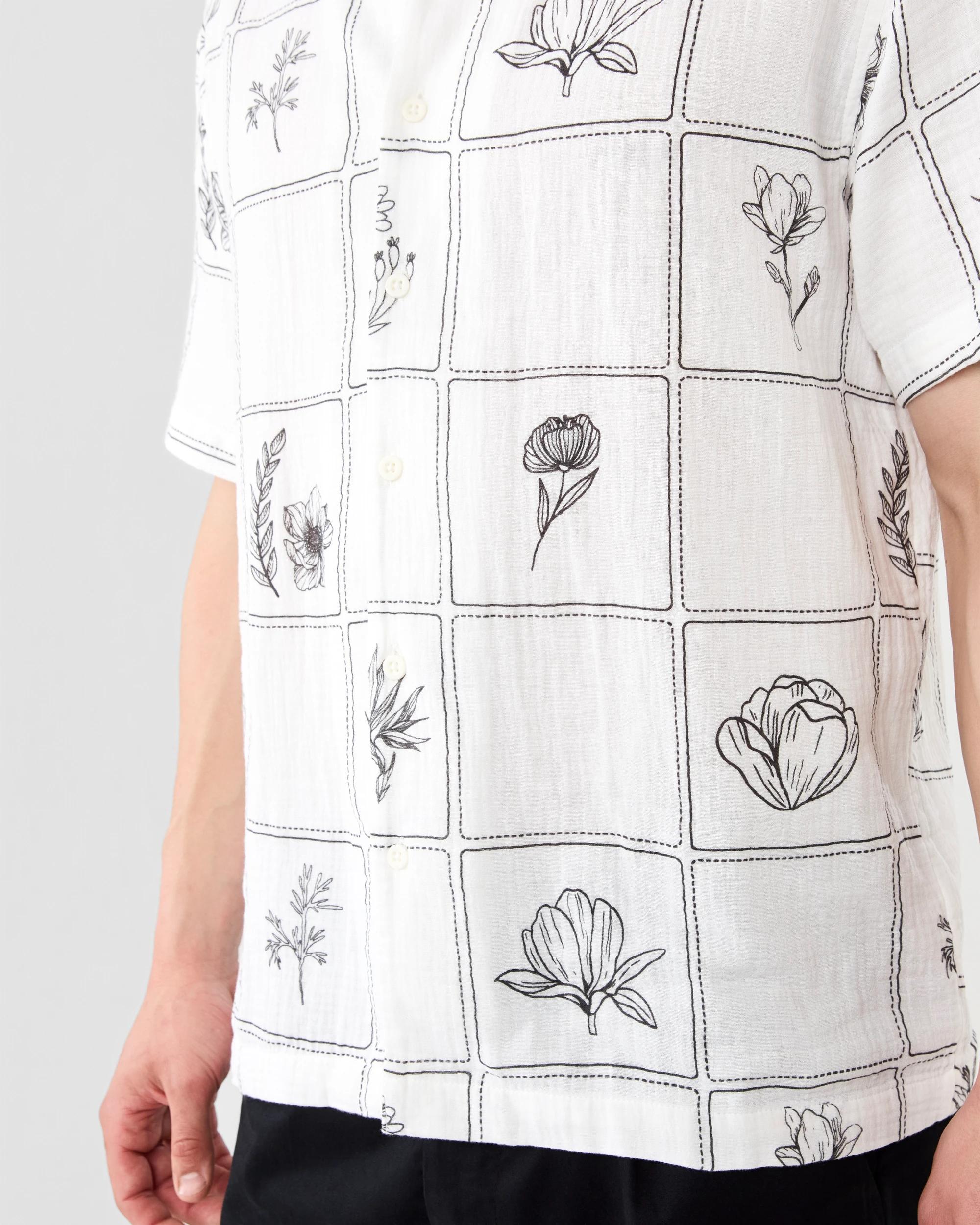 7 Short Sleeve Double Cloth Print Shirt Bge Chk, 7 of 8