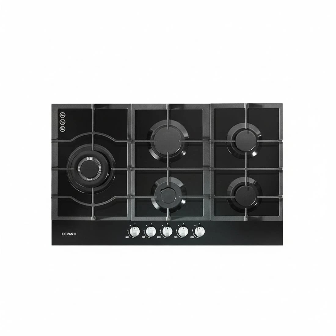 5 Devanti Gas Cooktop 90cm 5 Burner - Black, 5 of 7