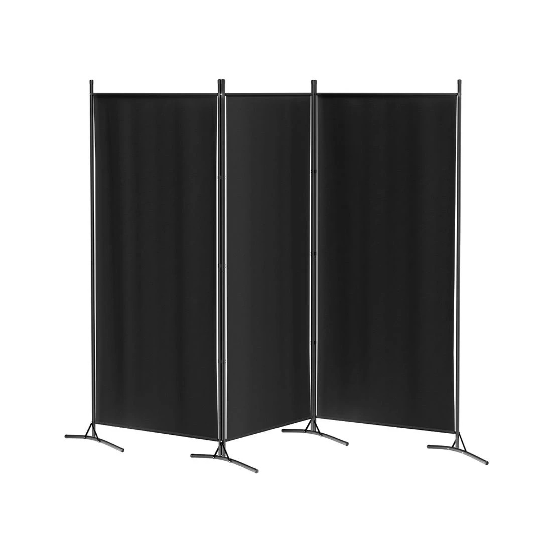 1 Artiss 3 Panel Room Divider Screen 260x180cm Fabric - Black, 1 of 7