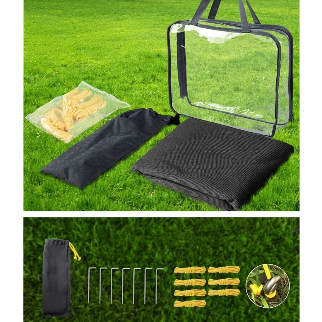 5 Weisshorn Caravan Privacy Screen Roll Out Awning 1.95x2.2M Sun Shade End Wall Side - Black, 5 of 6