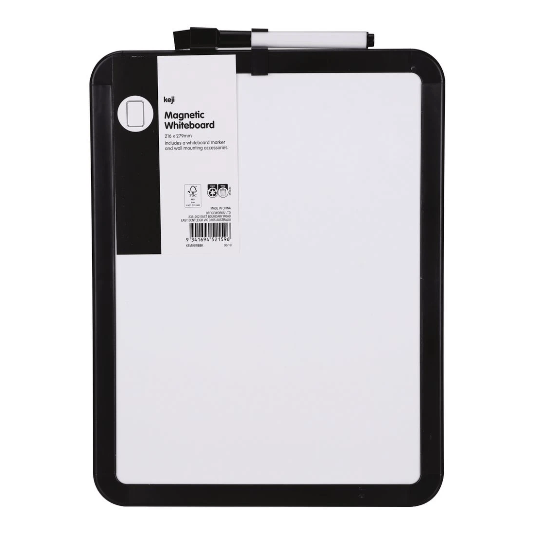 2 Keji 216 x 279mm Mini Whiteboard Black, 2 of 4