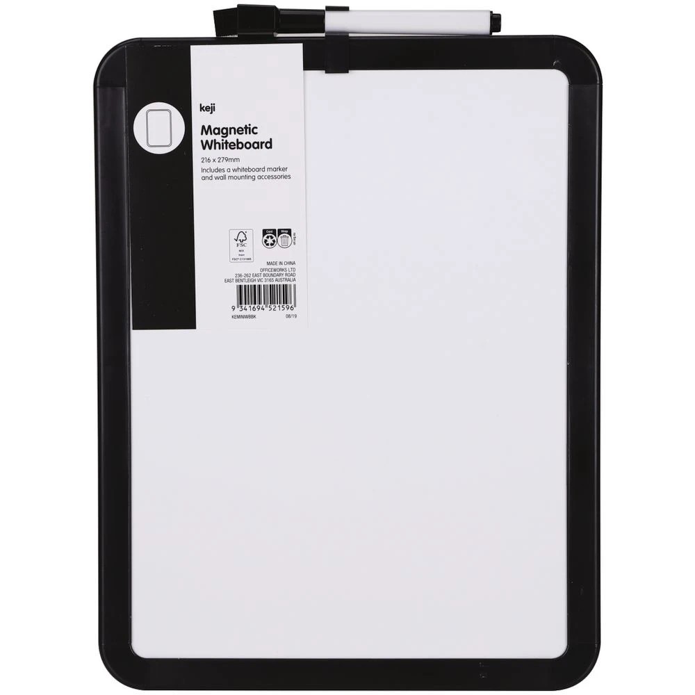 2 Keji 216 x 279mm Mini Whiteboard Black, 2 of 4