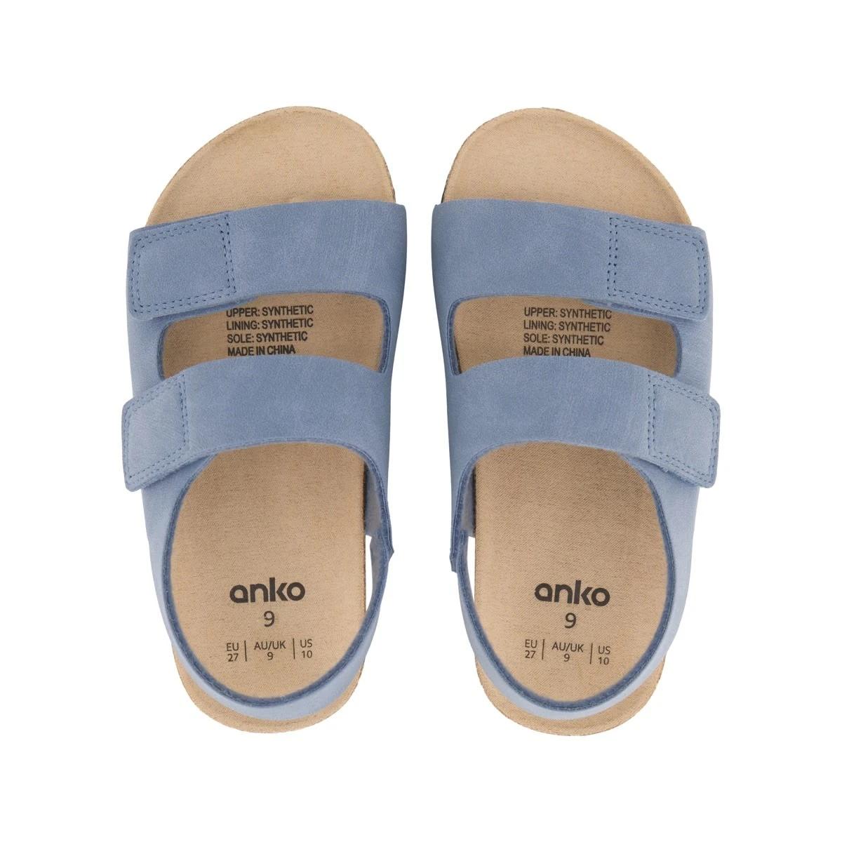 3 Junior Corduroy Corkbed Sandals DUSTY BLUE, 3 of 4