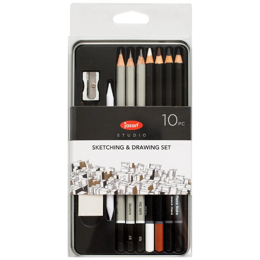 1 Jasart Graphite Sketch Set 10 Pack, 1 of 3