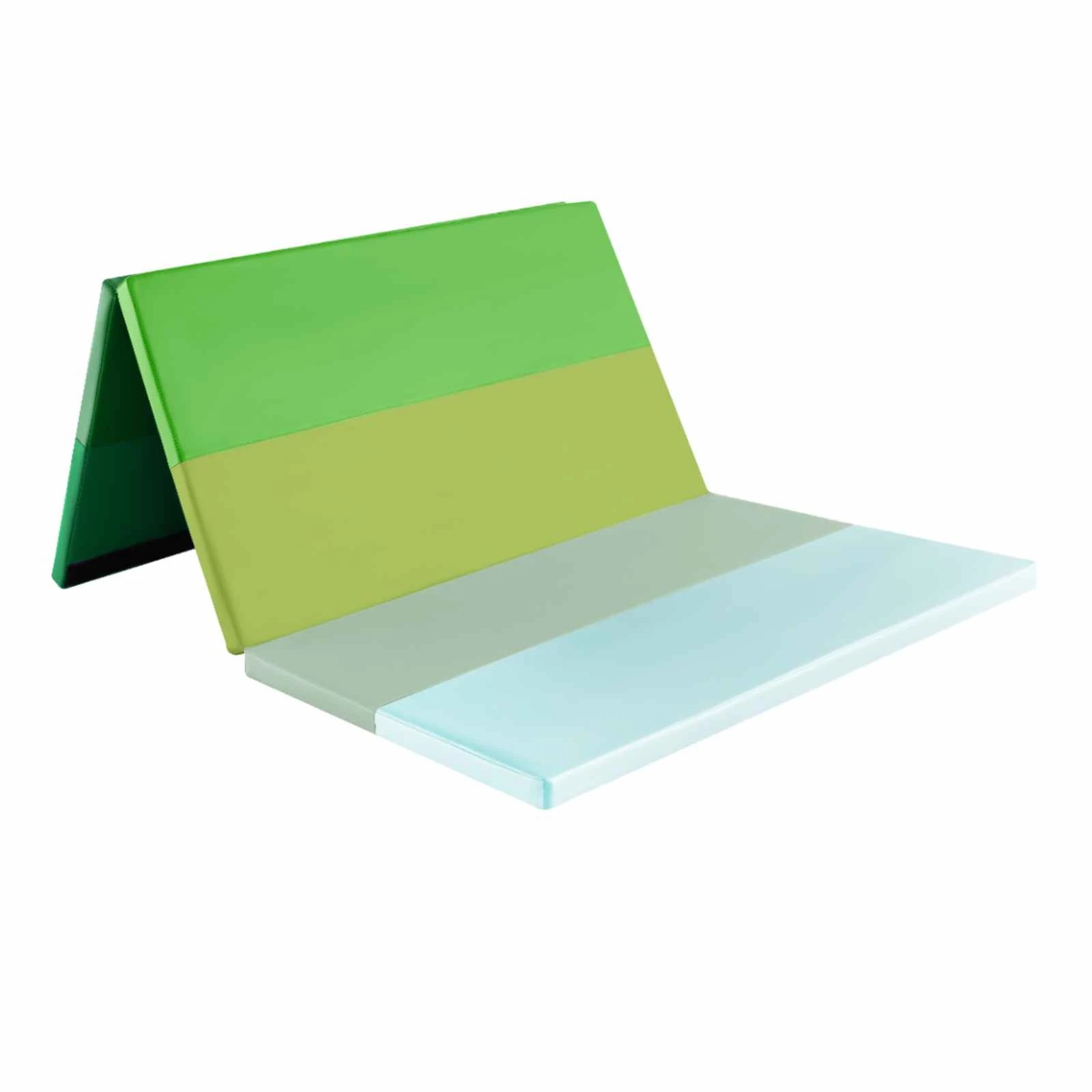 1 Costway 1.8x1.2m Gymnastics Mat Tri-Fold Thick Tumbling Mat w/Carrying Handles - Green, 1 of 1