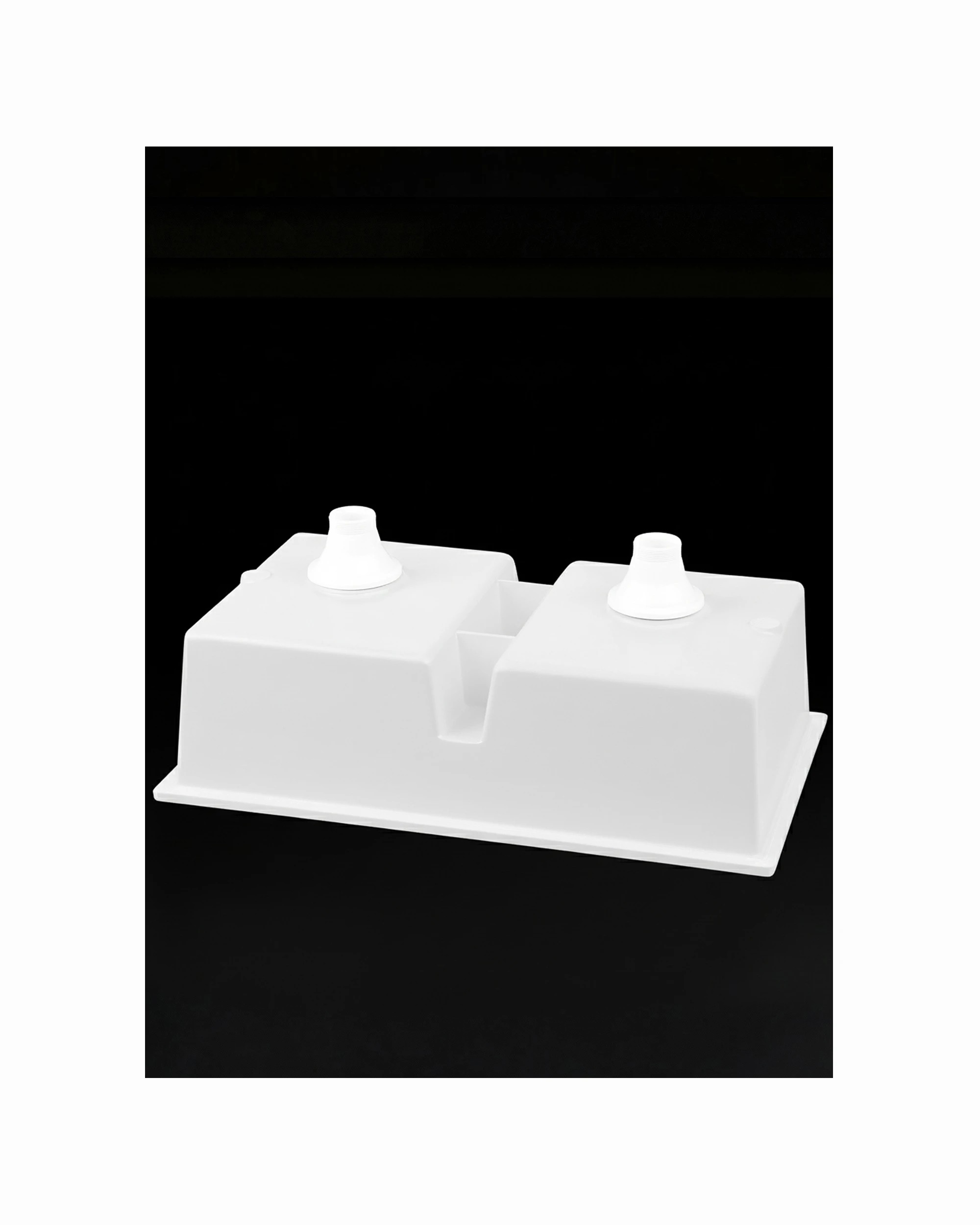 5 Cefito Kitchen Sink 77x45cm Granite Stone Sink Double Bowl - White, 5 of 6