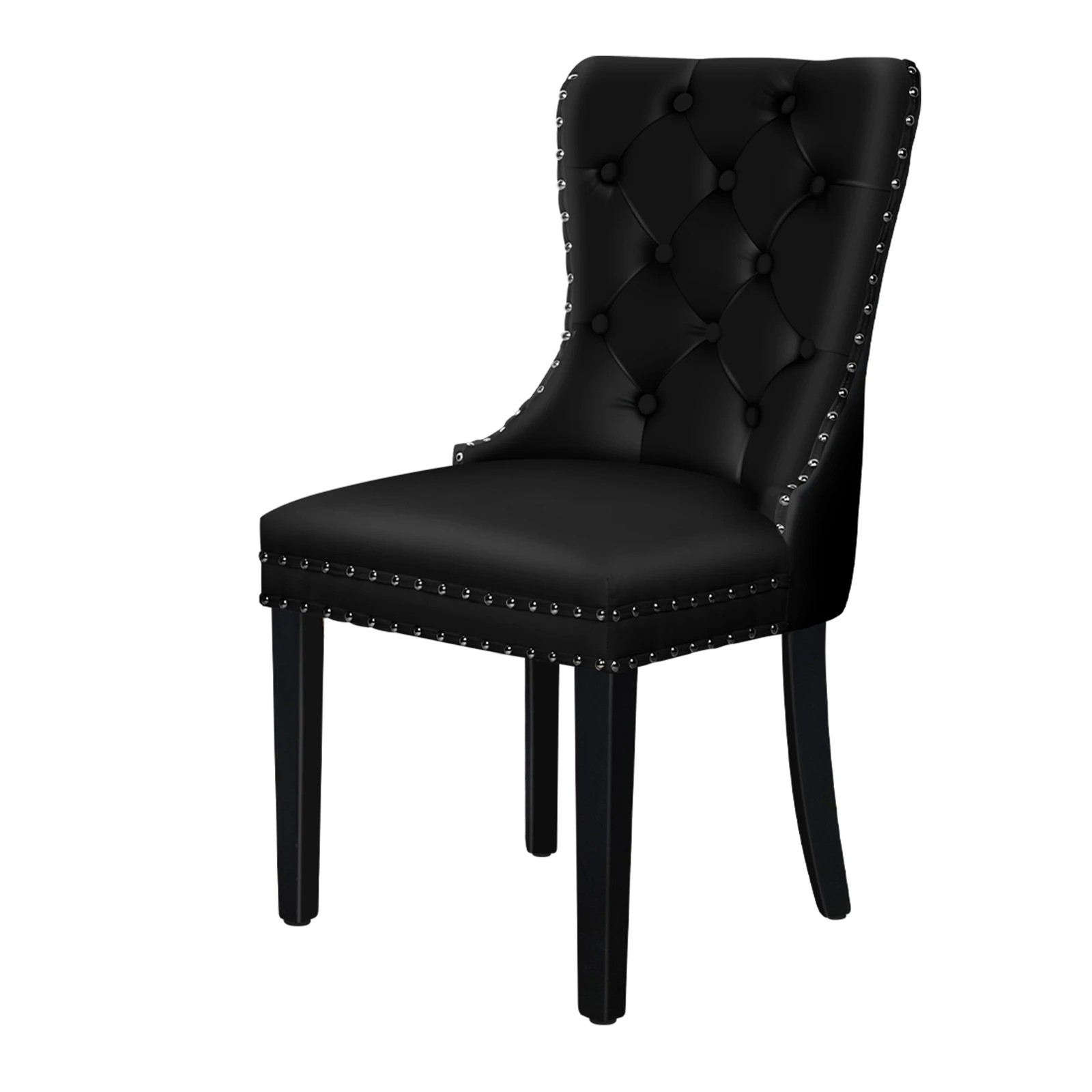 1 Alfordson 2x Dining Chairs Kitchen Lounge - Black, 1 of 4