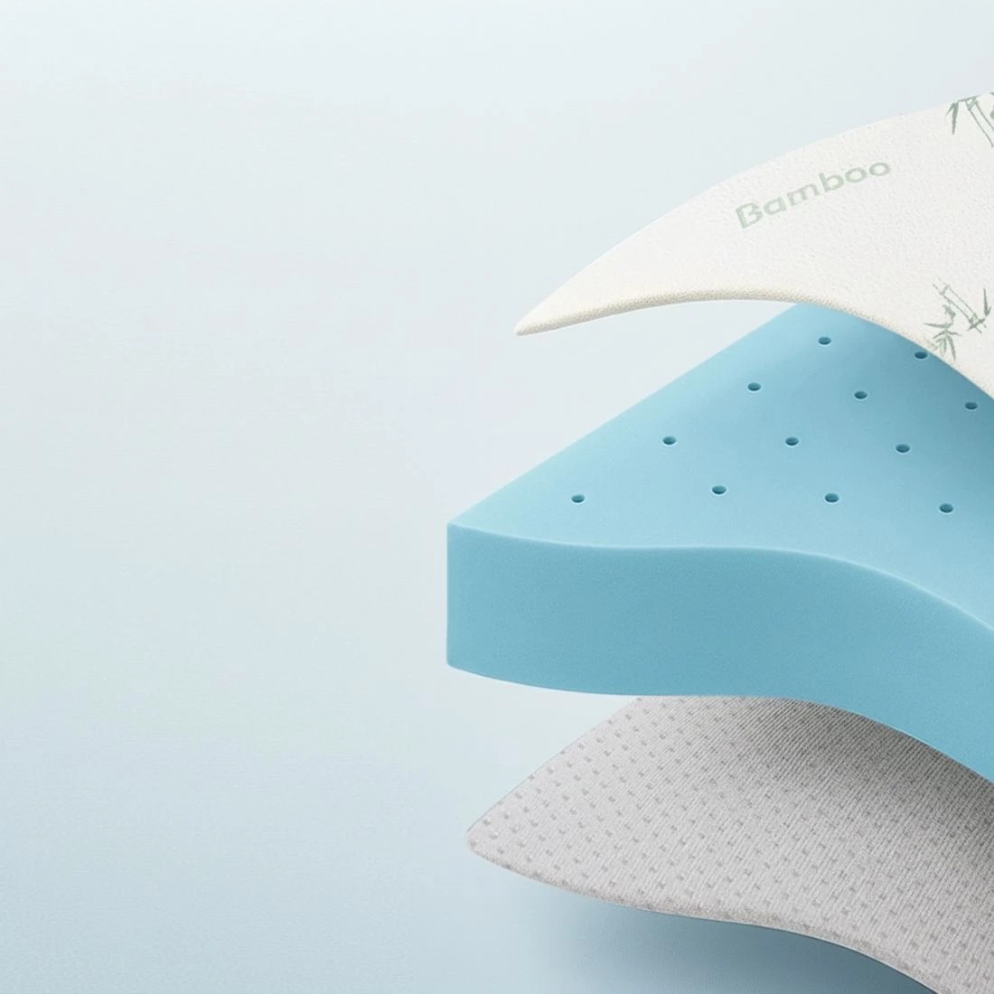 5 Giselle 12cm Memory Foam Mattress Topper Ventilated Cool Gel Bamboo Cover Queen - Queen Bed - Blue, 5 of 10