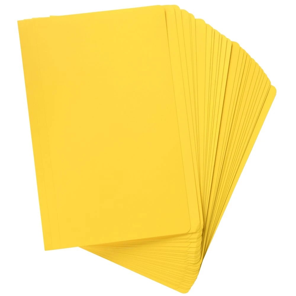4 J.Burrows Foolscap Manila Folder Yellow 100 Pack, 4 of 4
