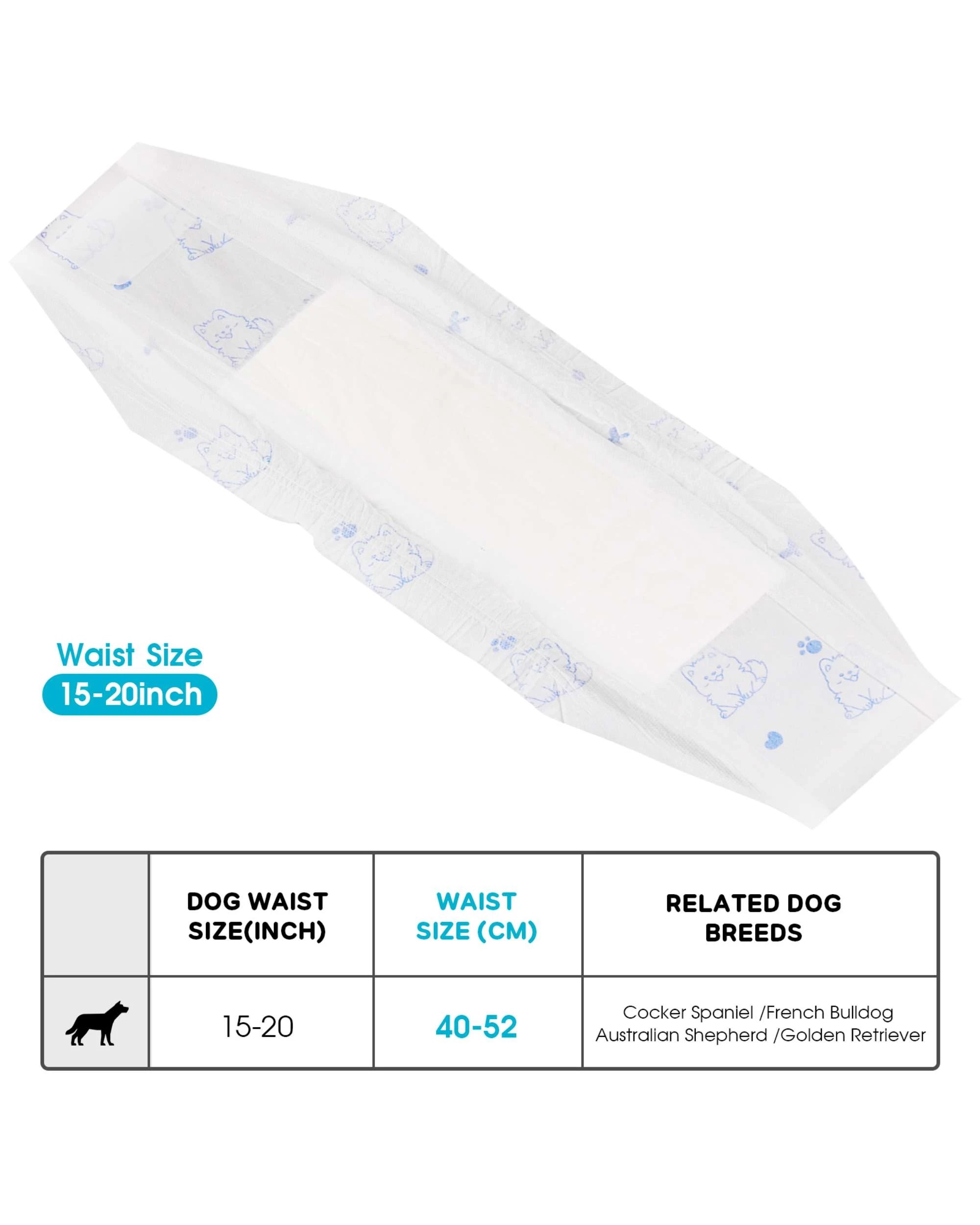 8 Advwin 50 Pack Male Dog Puppy Pet Diapers Dog Nappies--L, 8 of 8