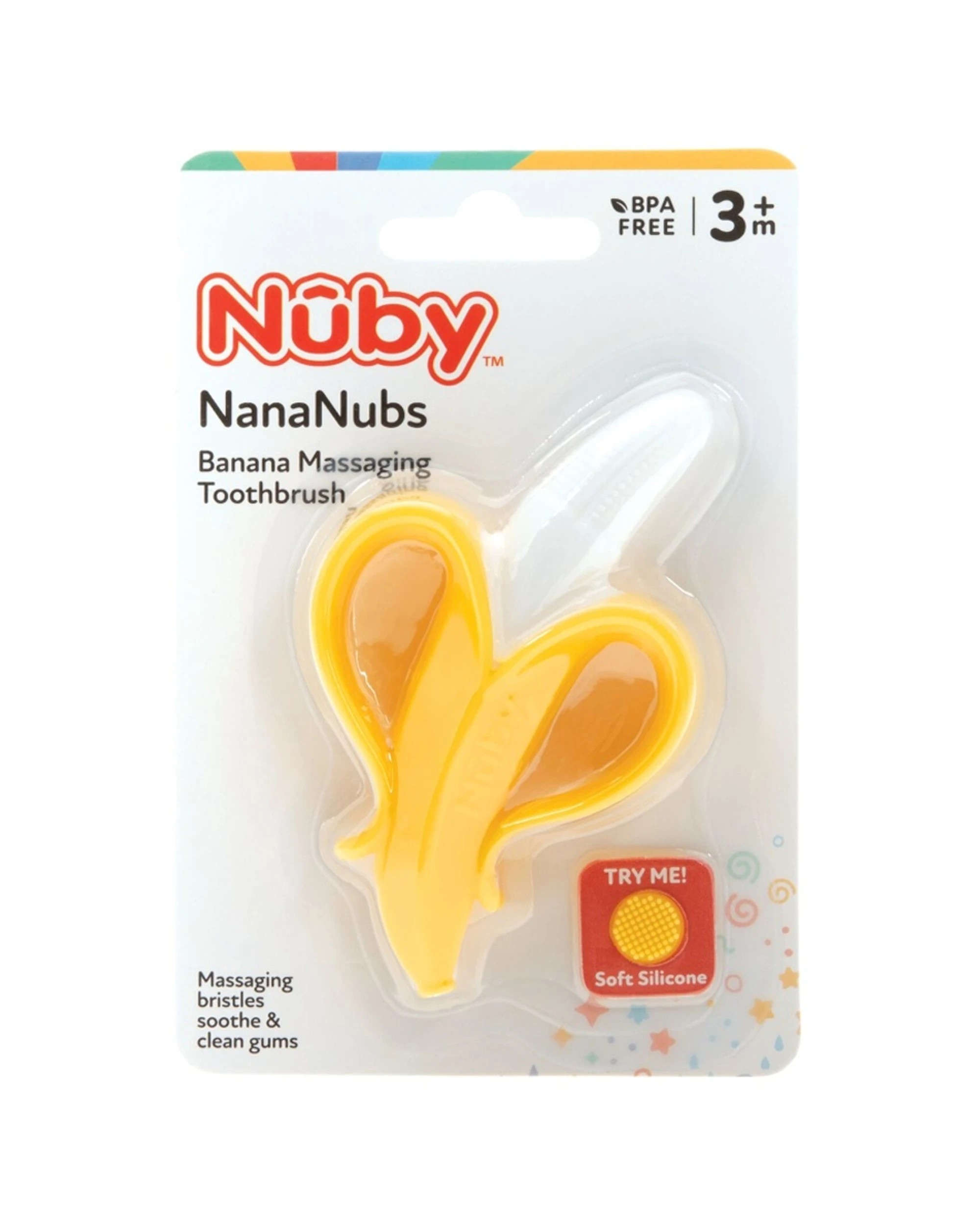 2 Nuby 6pc NanaNubs Banana Gum Massaging Toothbrush Baby Teether - Yellow, 2 of 4