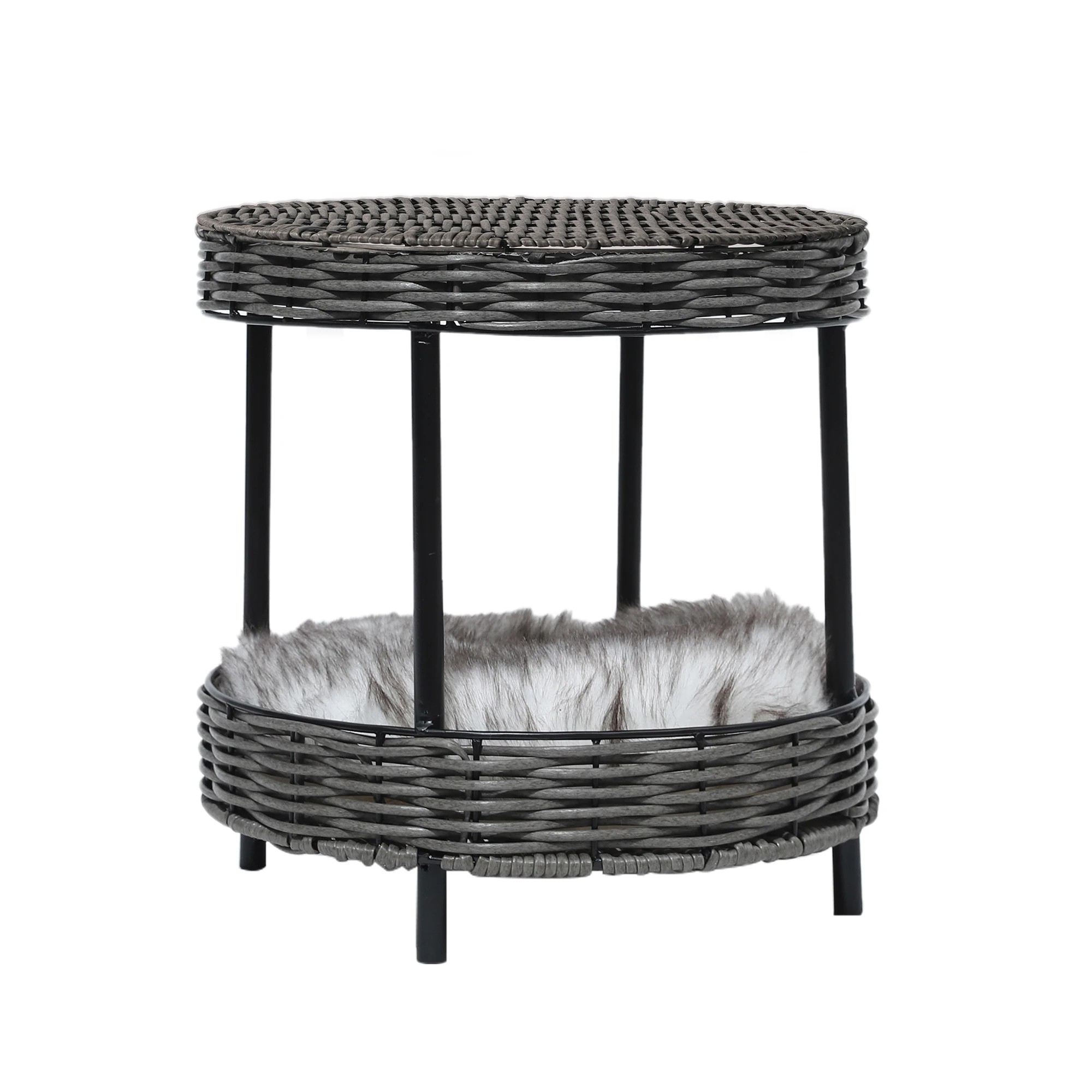 2 Pawz Rattan Cat Bed Table, 2 of 7