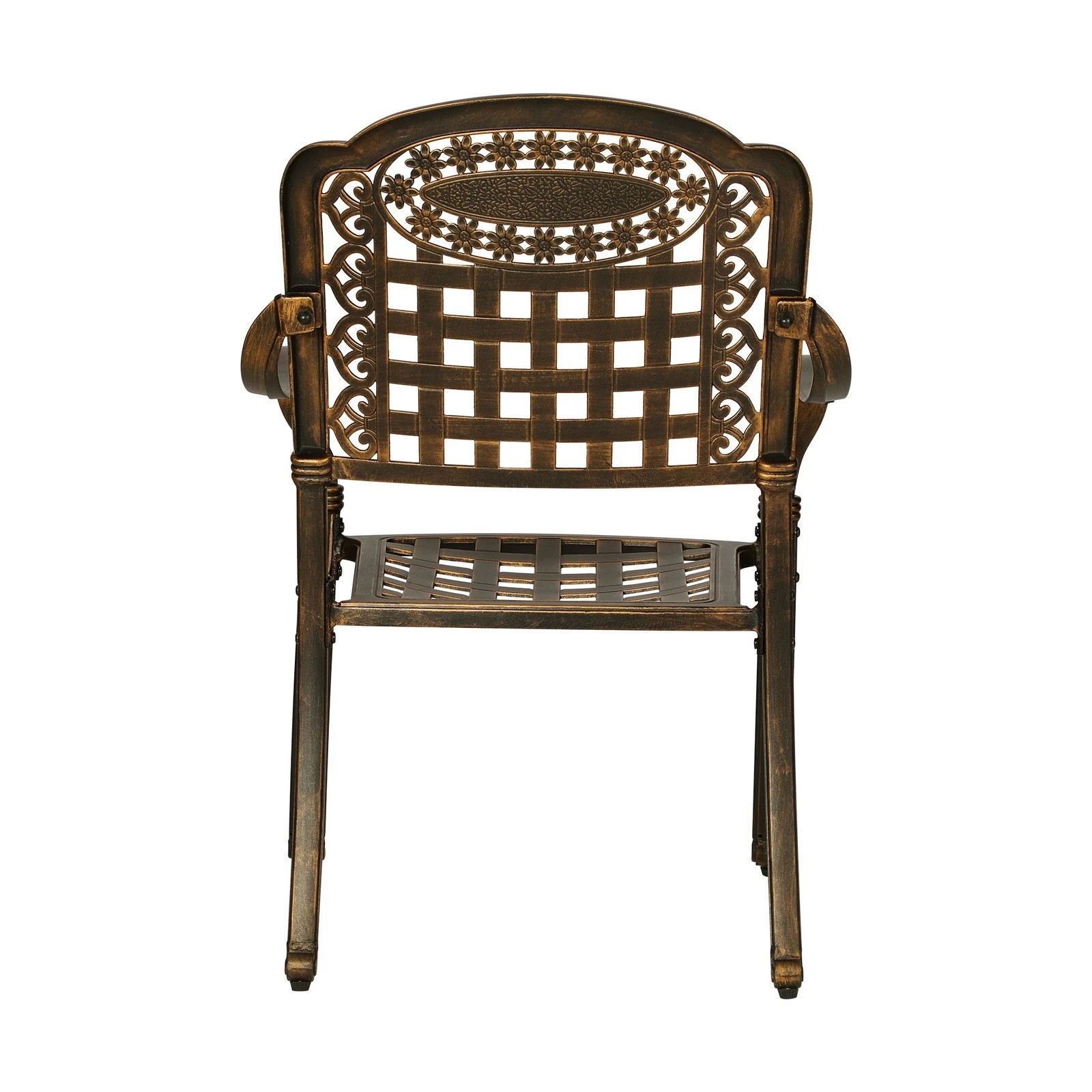 7 Livsip Outdoor Furniture Dining Chairs Cast Aluminium Garden Patio Chairs X2
 - Bronze, 7 of 10