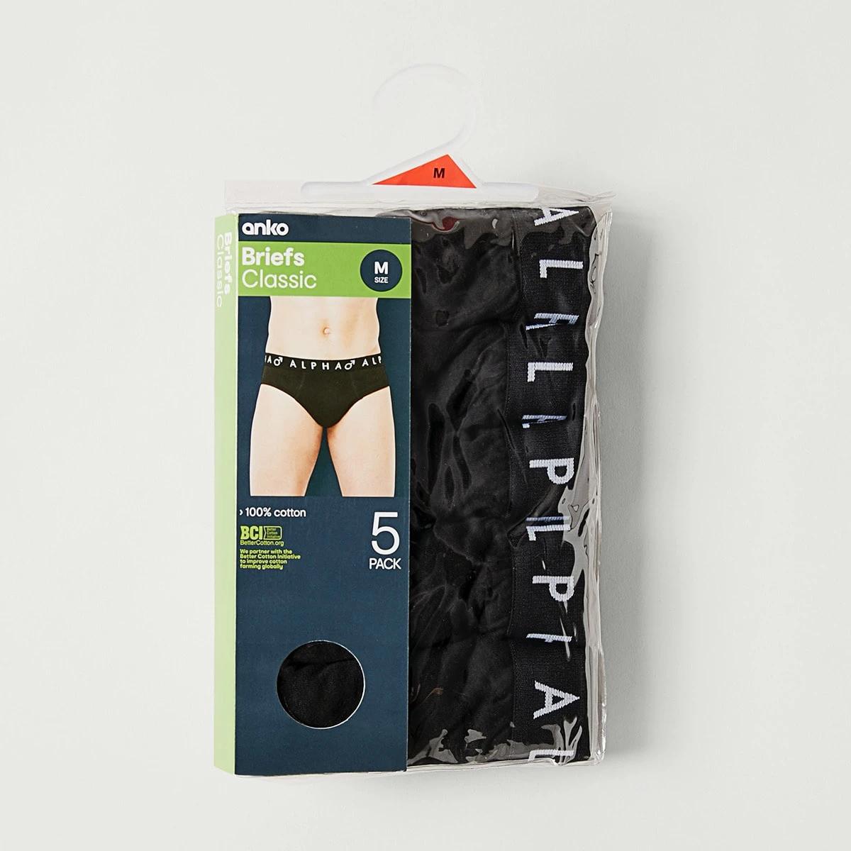 7 5 Pack Attached Elastic Hipster Briefs BLACK, 7 of 7