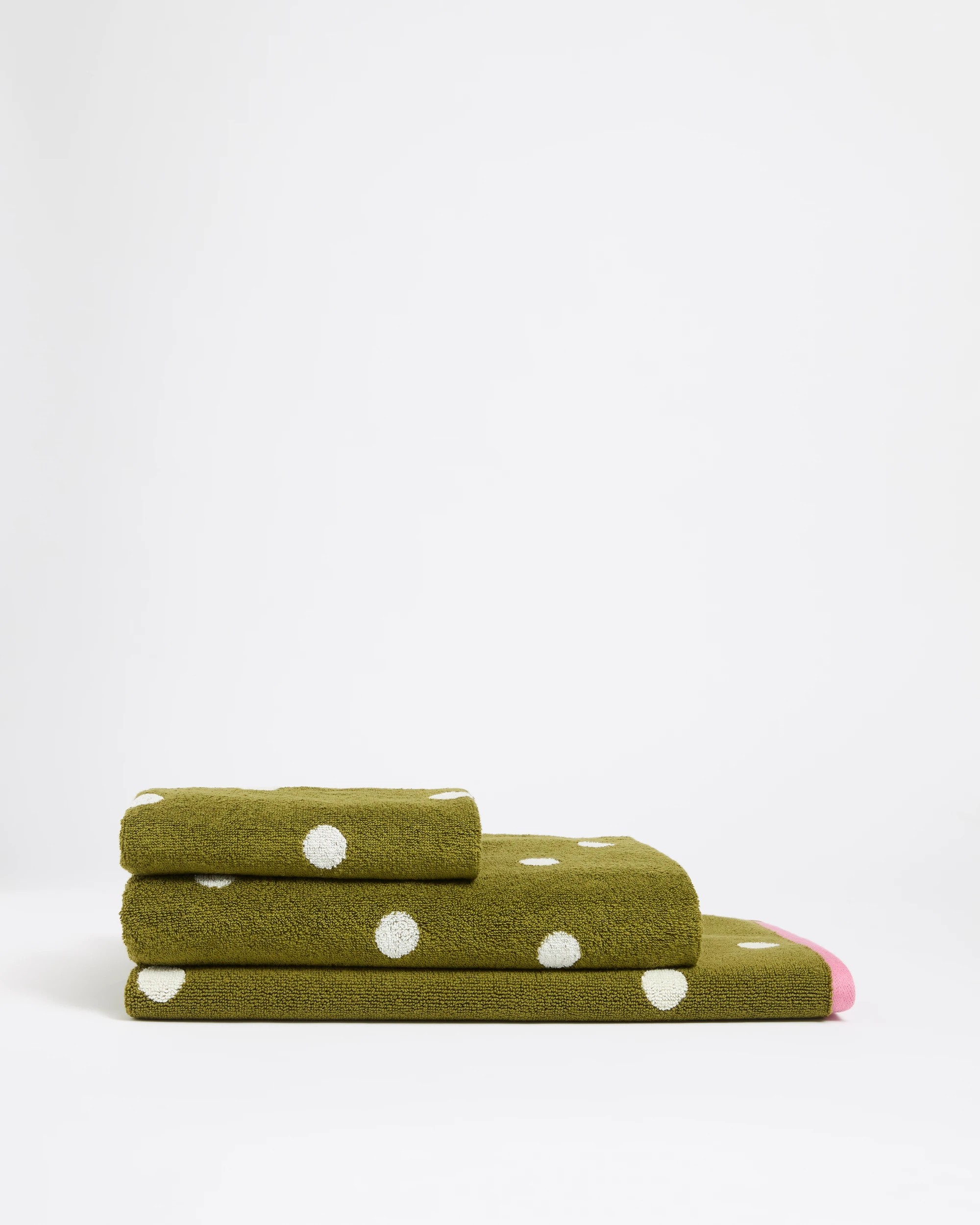 2 Target Senna Australian Cotton Polka Dot Hand Towel - Green, 2 of 3