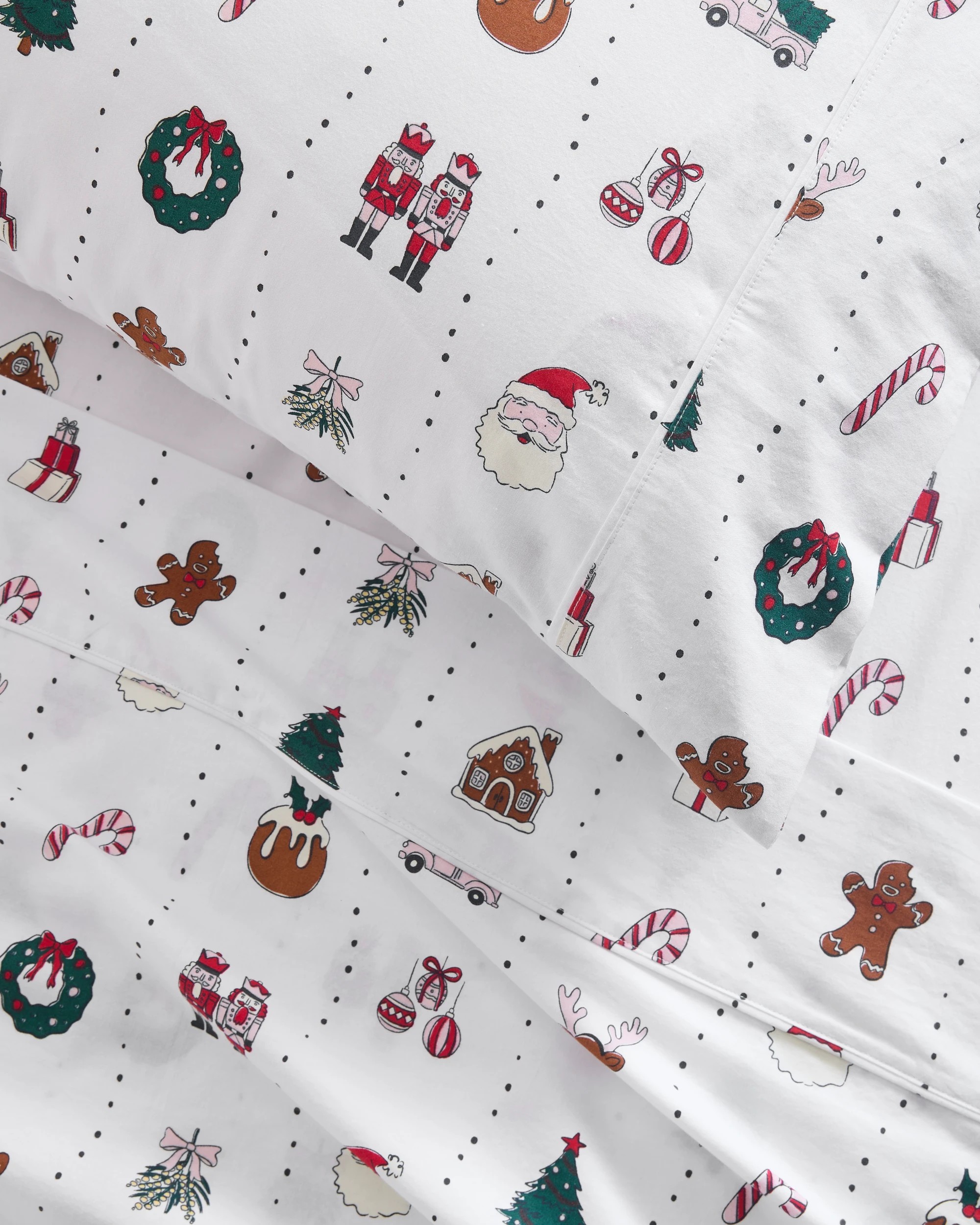 2 Target Christmas Sheet Set - King Bed - White, 2 of 4
