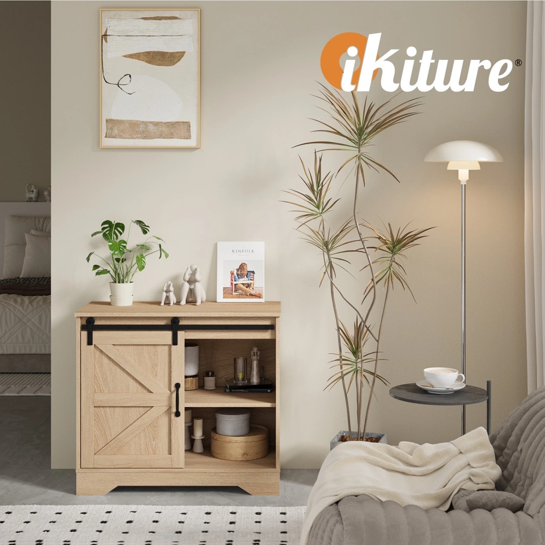 5 Oikiture Sideboard Buffet Sliding Door
 - Natural, 5 of 10