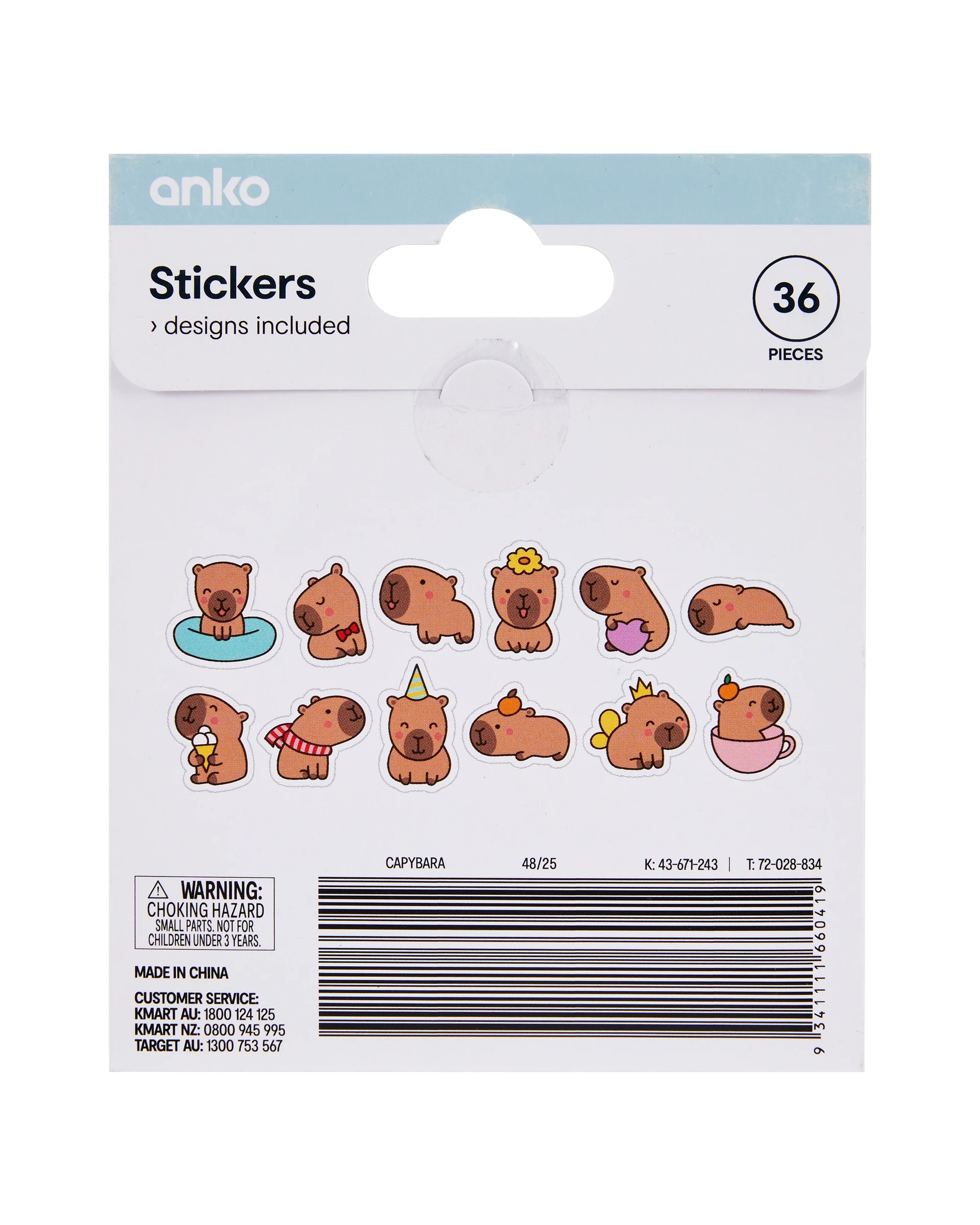 3 36 Pieces Stickers - Capybara, 3 of 3