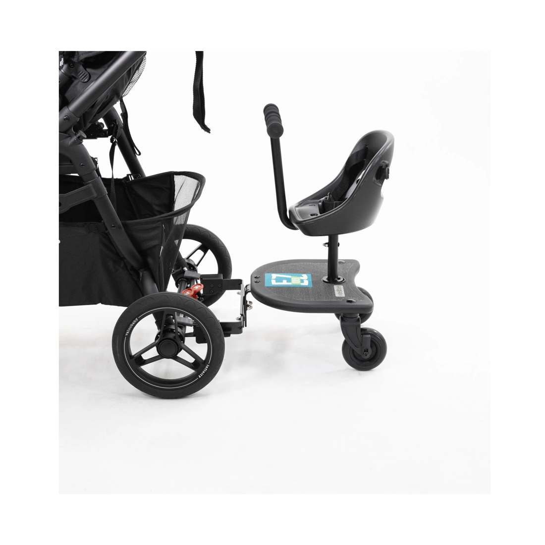 7 Vee Bee Ez Rider Stand Sit Toddler Tandem Seat Board Connector For Stroller Pram
 - Black, 7 of 9