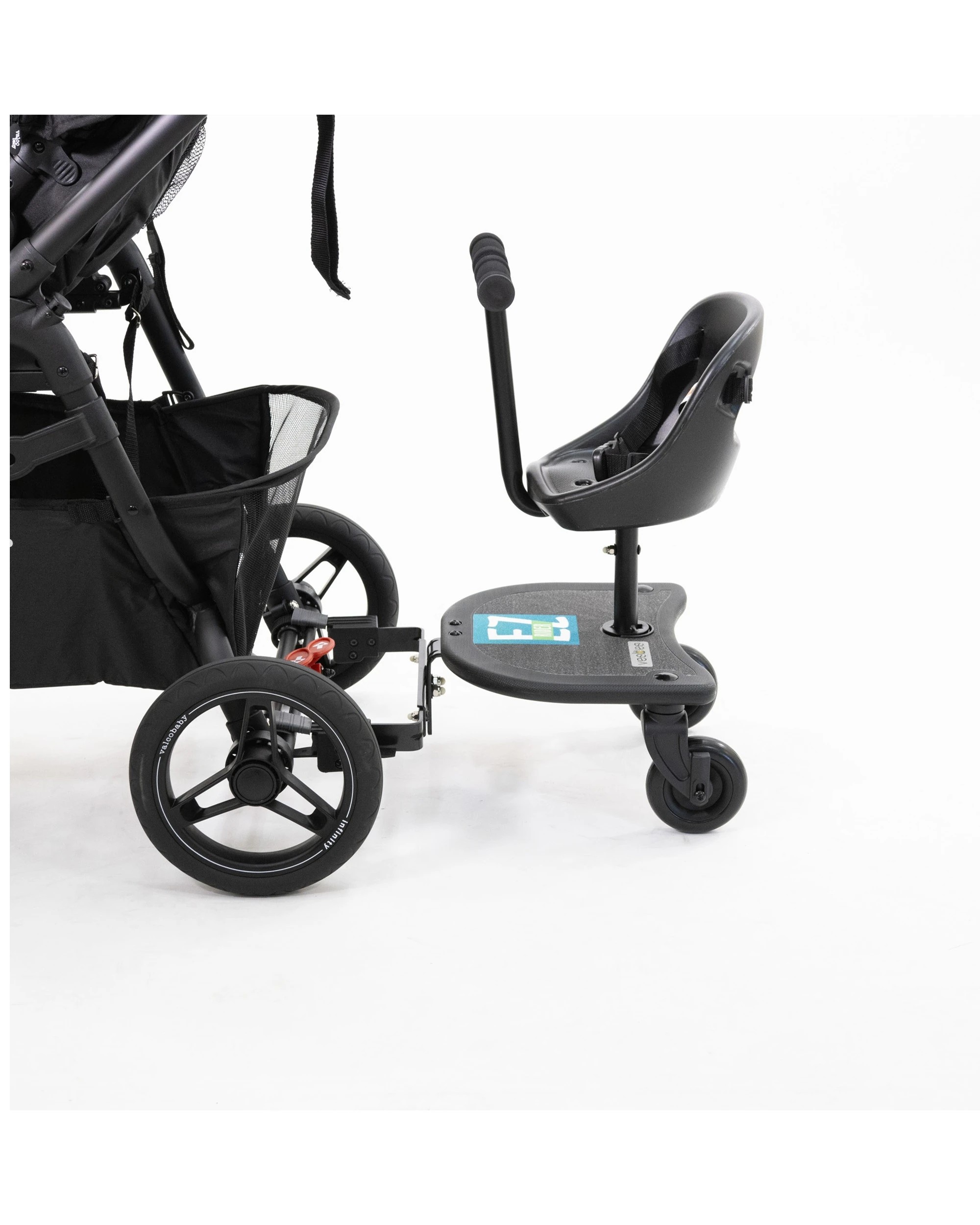 7 Vee Bee Ez Rider Stand Sit Toddler Tandem Seat Board Connector For Stroller Pram
 - Black, 7 of 9