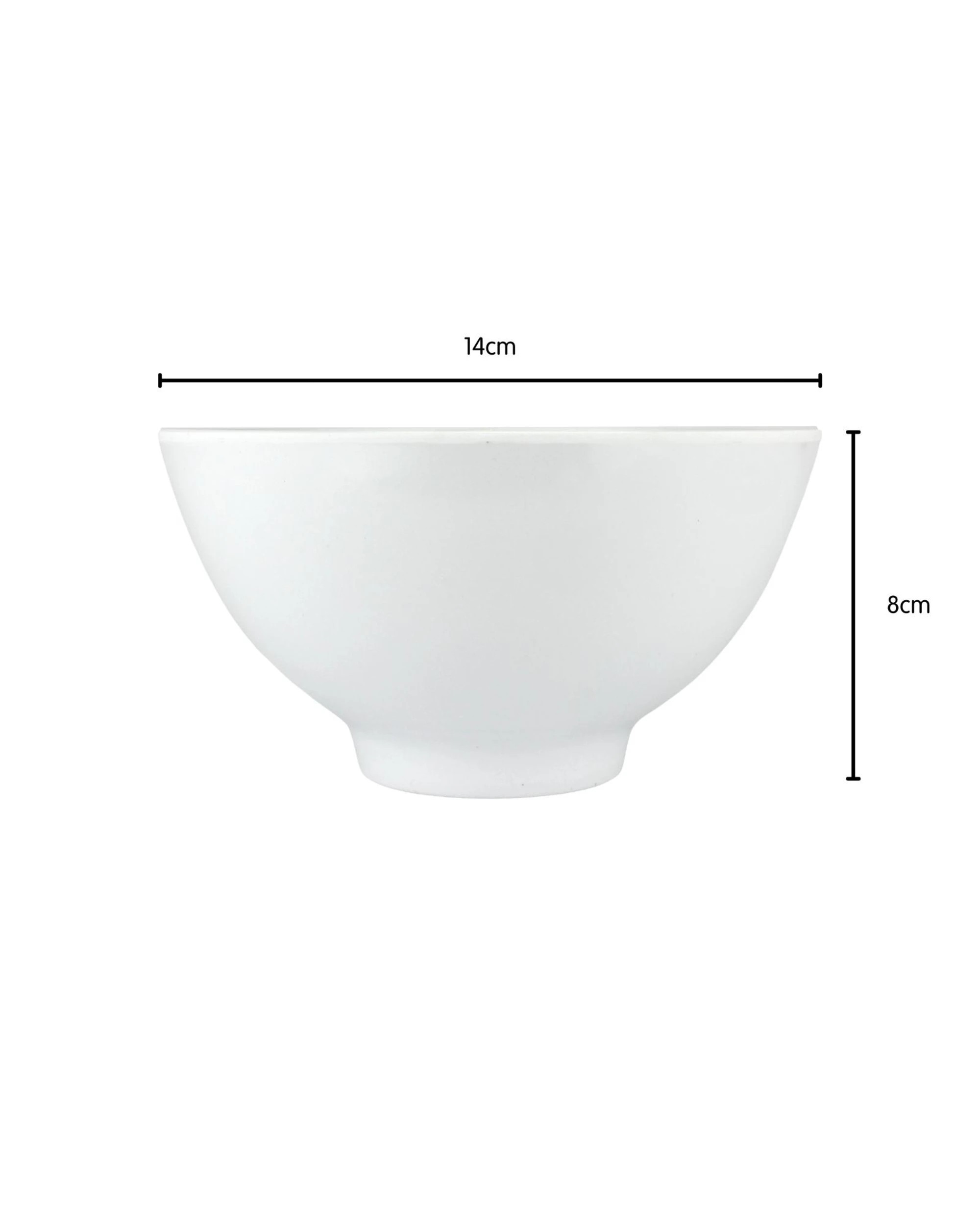 2 Durmaz Round Melamine Serving Bowl 14cm - White, 2 of 2