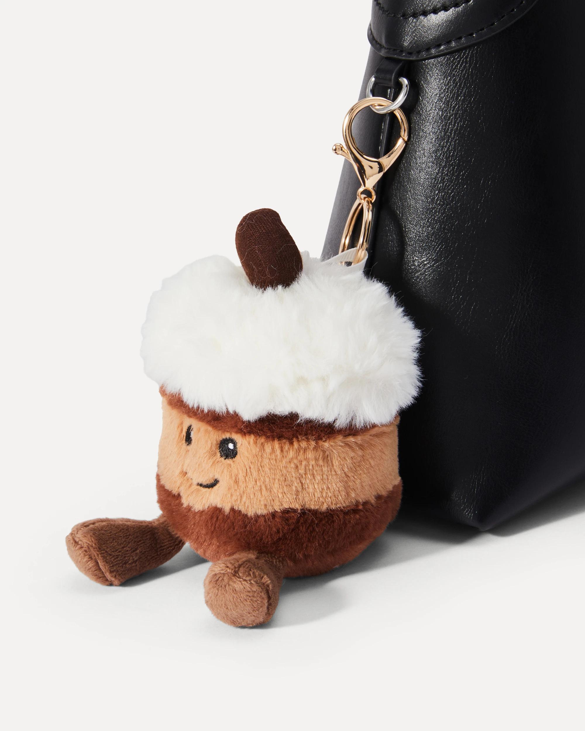 4 Latte Charm Keyring Acc Brown, 4 of 5