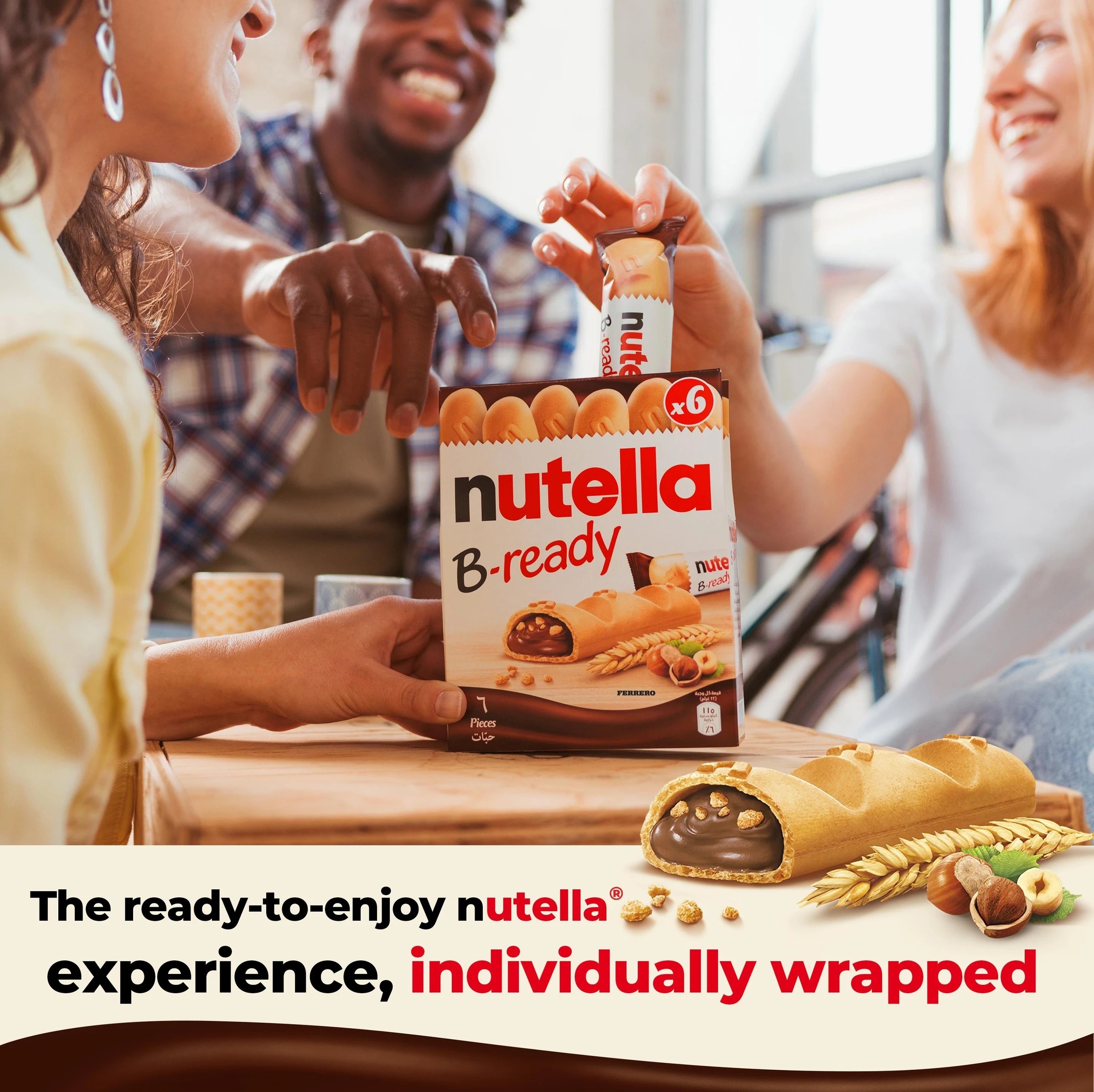 8 6 Piece Nutella B-Ready Wafer Chocolate Biscuit 132g, 8 of 10