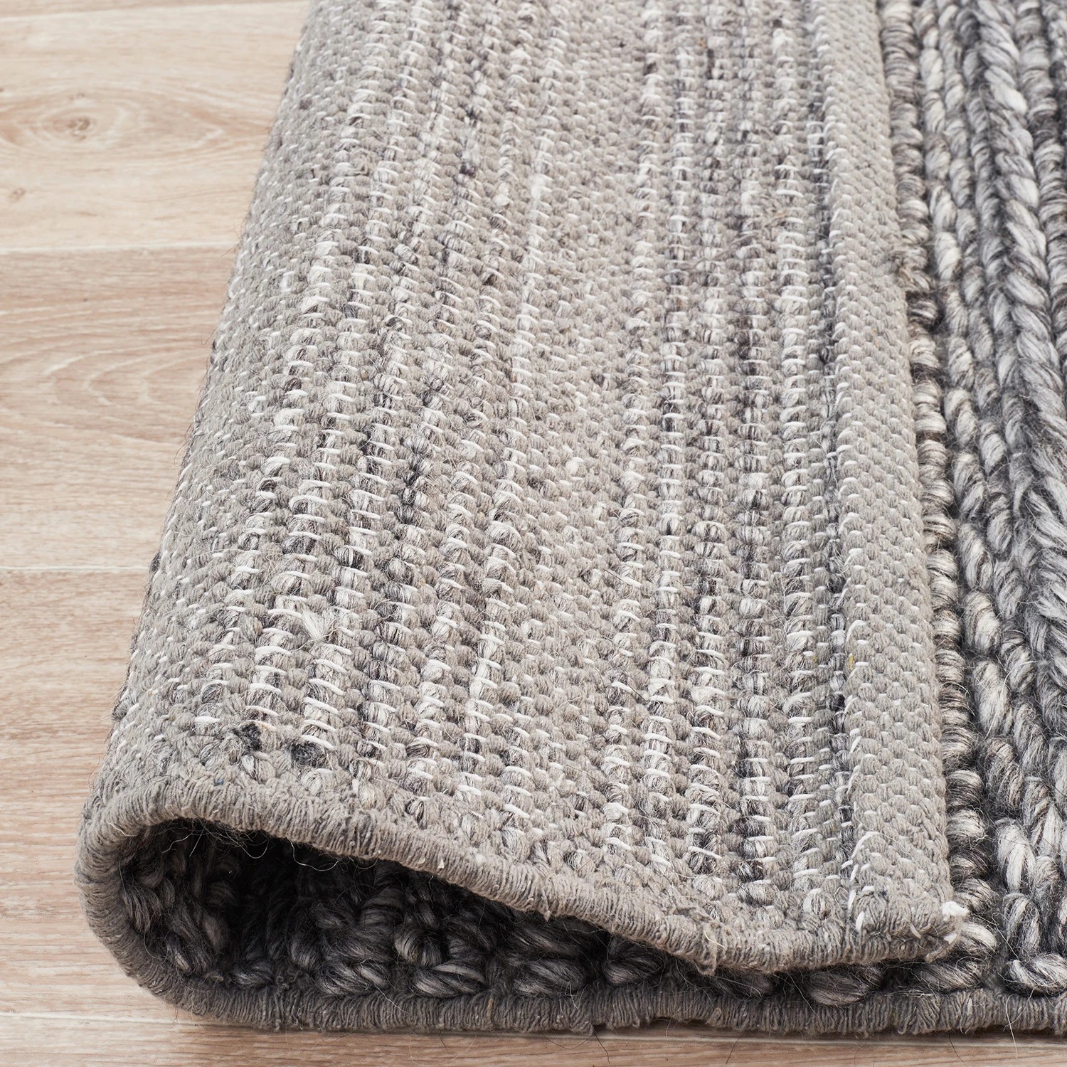 7 Common Ground Rugs Meadow 801 225x155cm - Medium Handwoven Floor Rug - Grey, 7 of 7