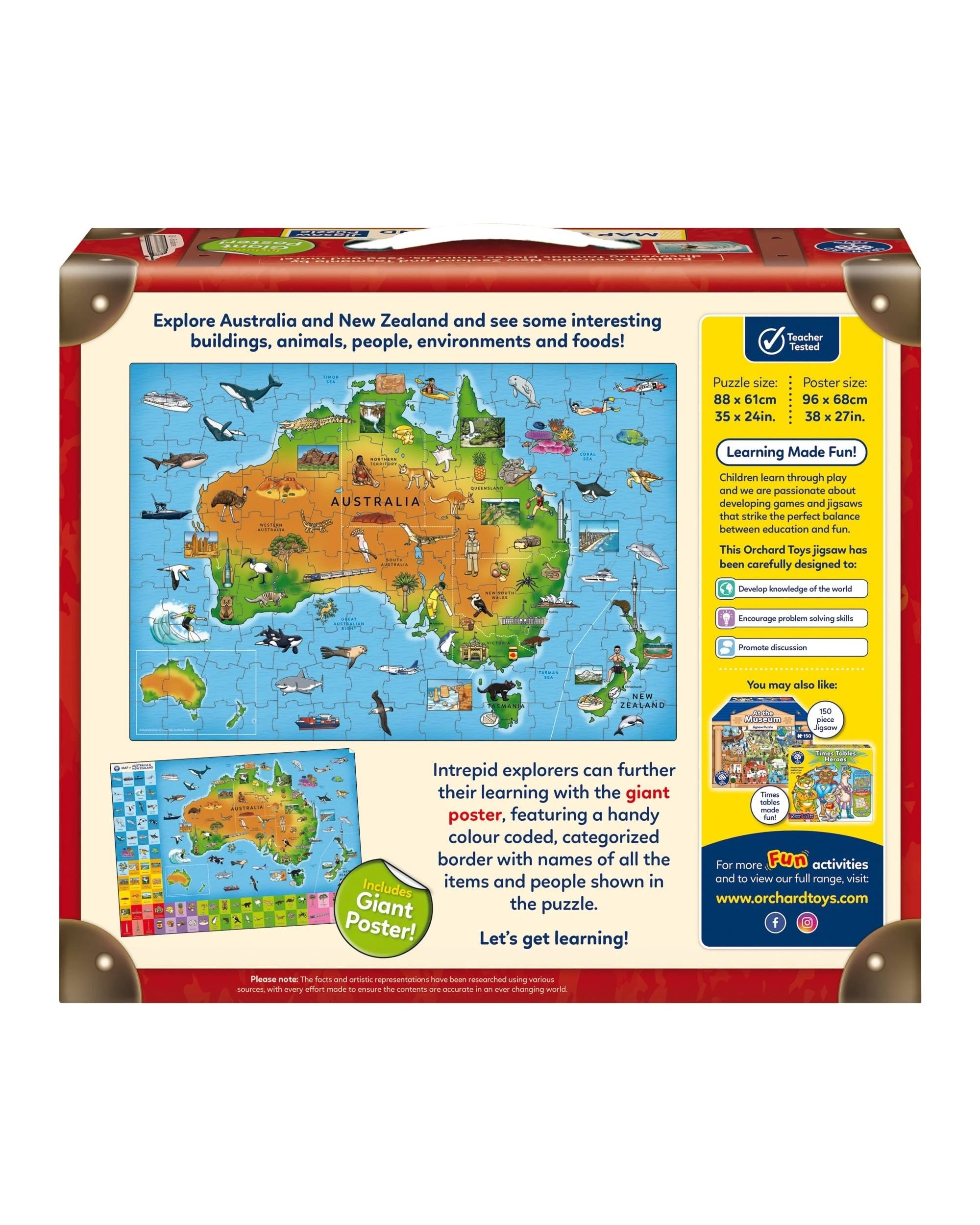 7 Orchard Toys Map of Australia and New Zealand 150 Piece Jigsaw Puzzle, 7 of 7