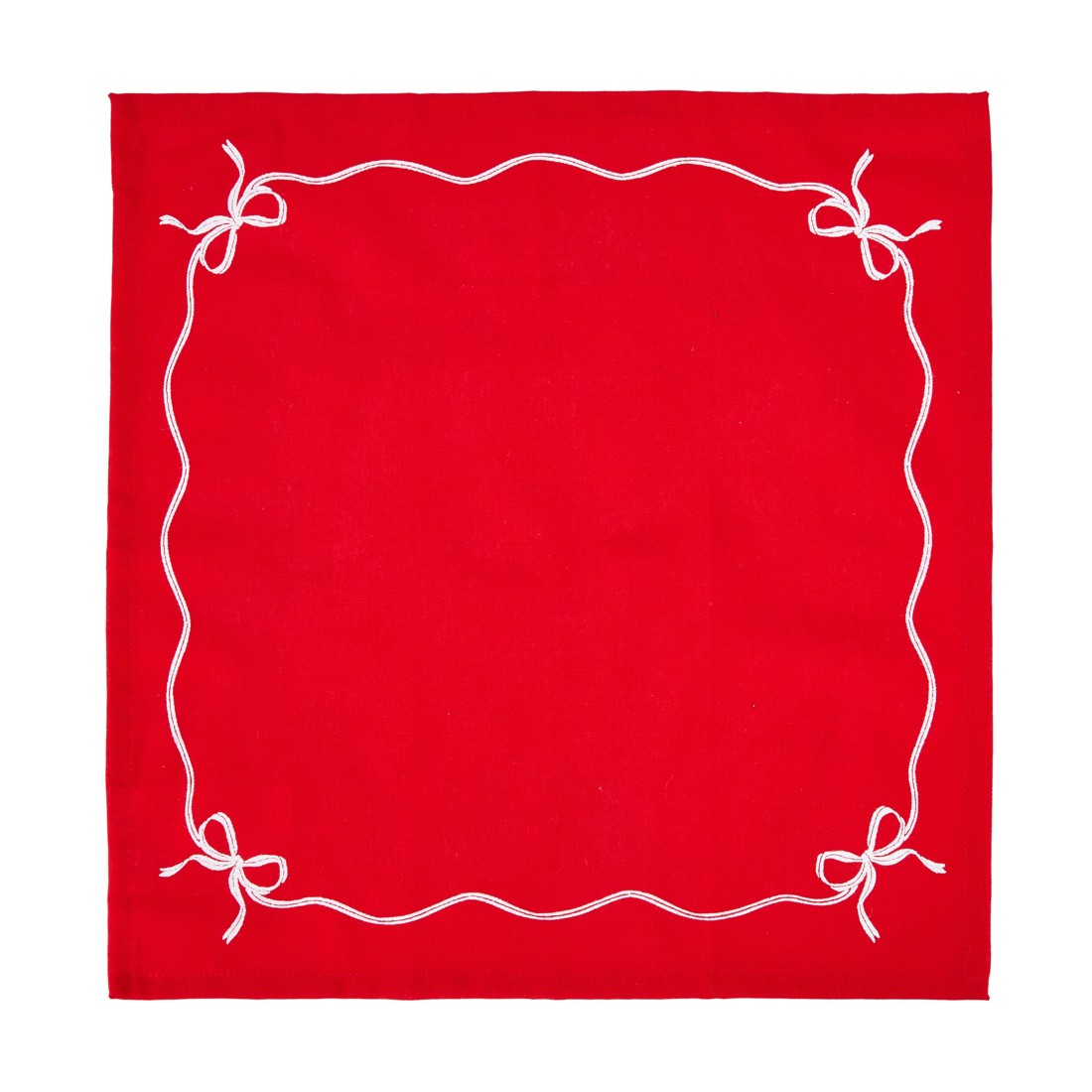3 4 Pack Red Bow Napkins, 3 of 4
