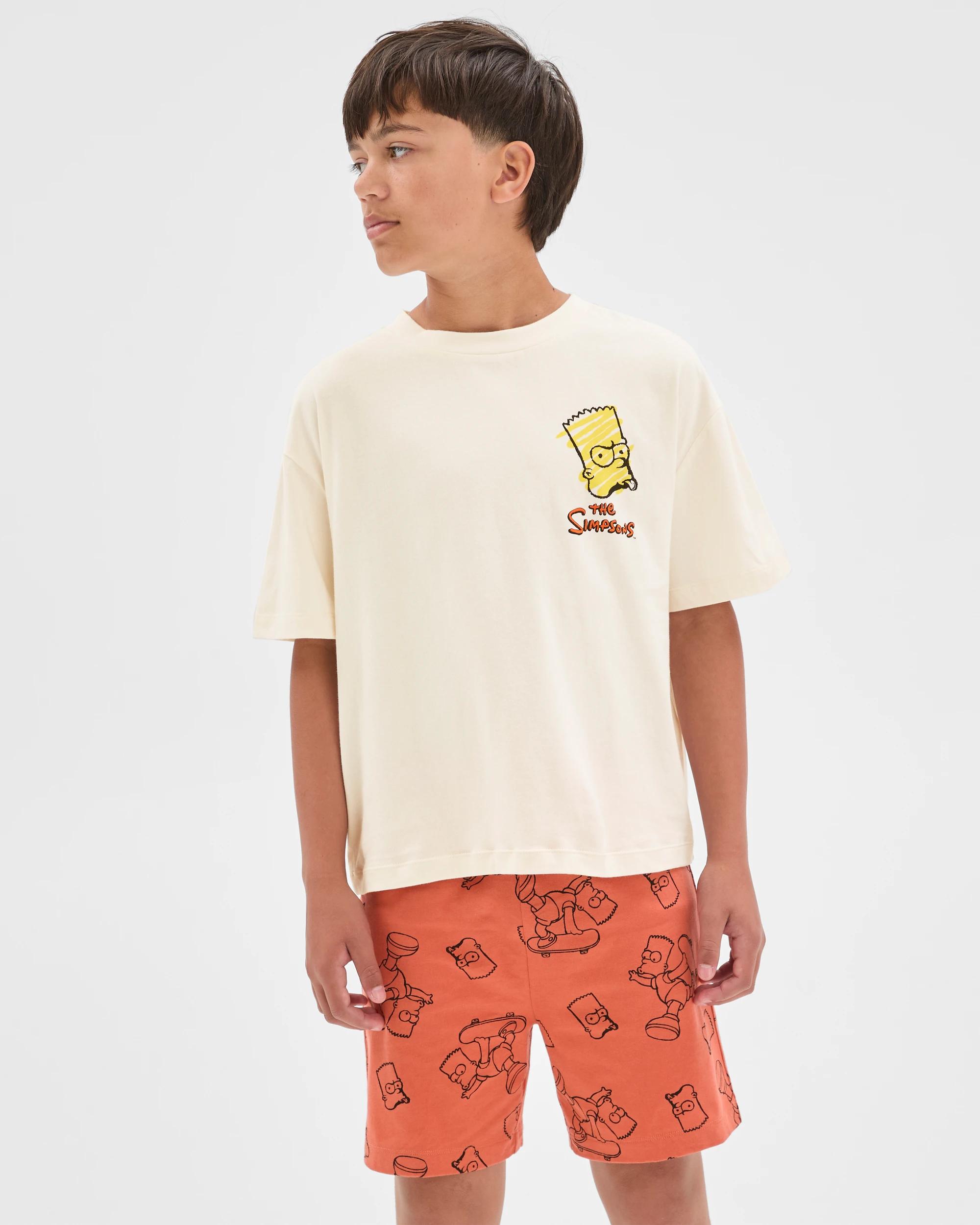2 The Simpsons Australian Cotton Older Boys Oversized Knit Pyjama Set SIMPSONS, 2 of 7