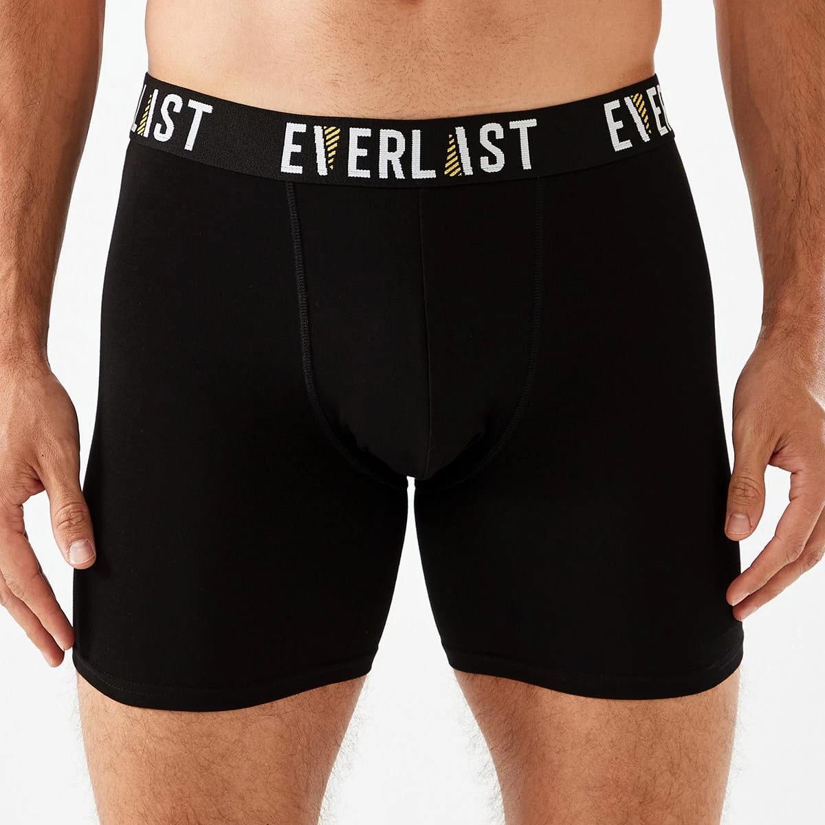 3 3 Pack Everlast Mens Mid Length Trunks Print Logo, 3 of 7